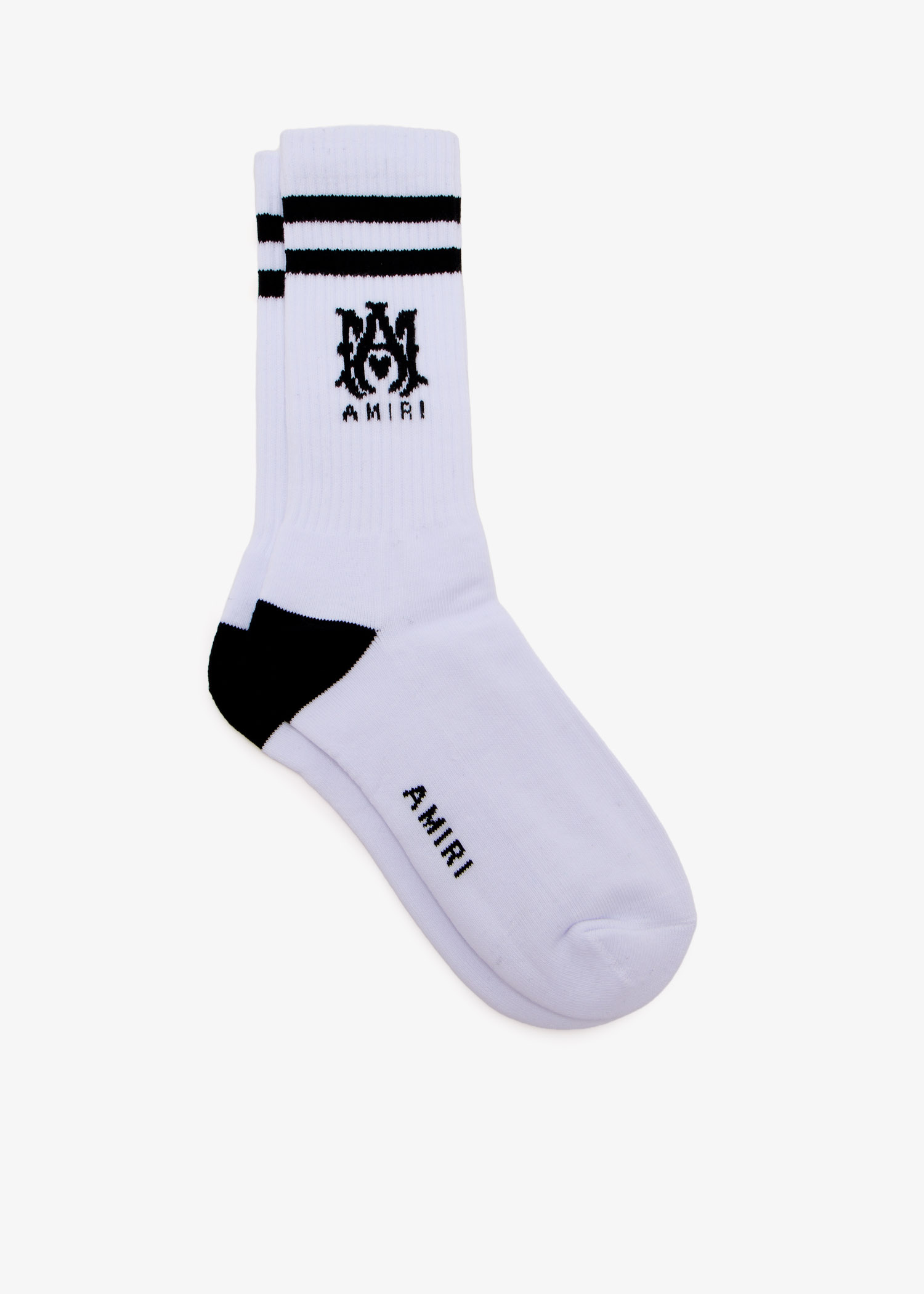 AMIRI MA Core logo socks for Men - White in USA | Level Shoes