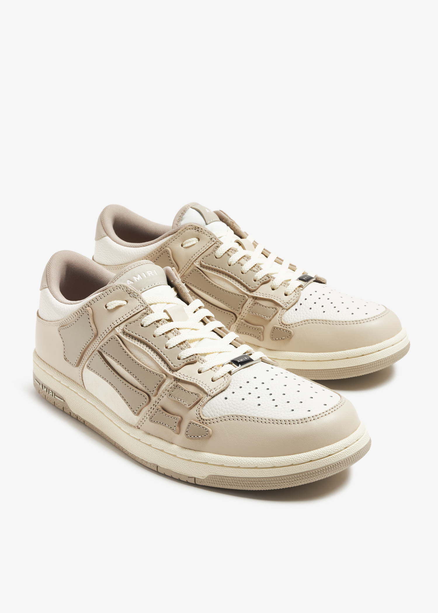 スニーカー AMIRI Men Sneakers AMFOSR1111 699 BIRCH Beige Amiri Classic Low Sneaker in White Pink | FWRD