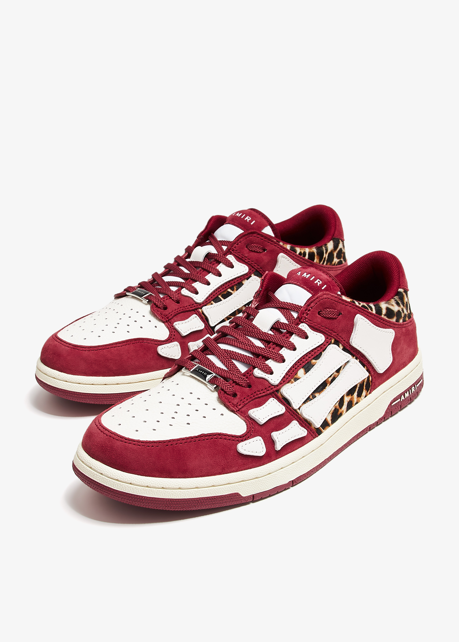 スニーカー AMIRI SS25 VARISTY SKEL LOW TOP (AWFOSR1062 DEEP RED) Varsity Skel Top Low Sneakers Deep Red | The Webster