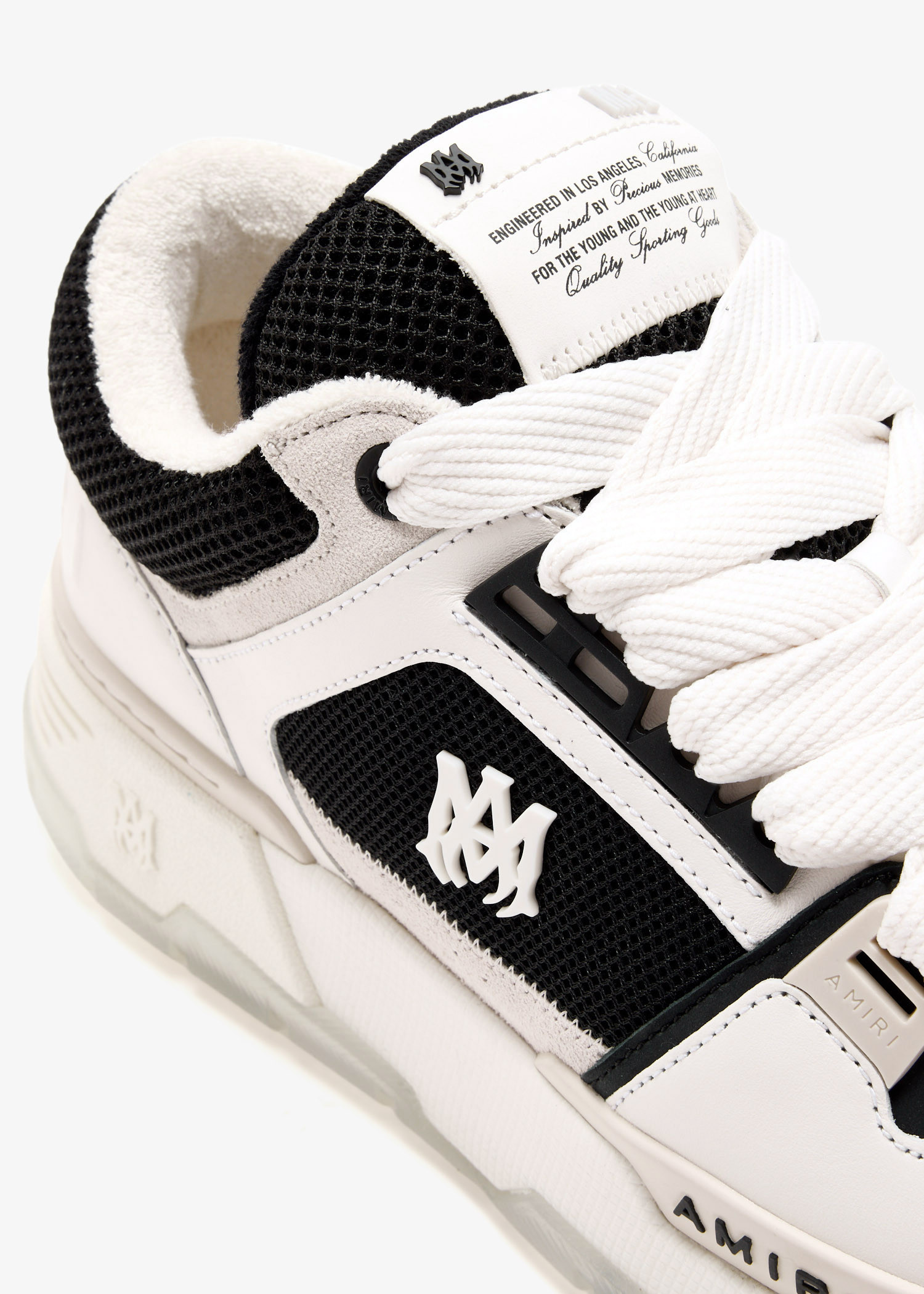 スニーカー AMIRI Men Sneakers AMFOSR1097 ALABA WHITE White MA-1 Leather and Mesh Sneakers | AMIRI - Antonia