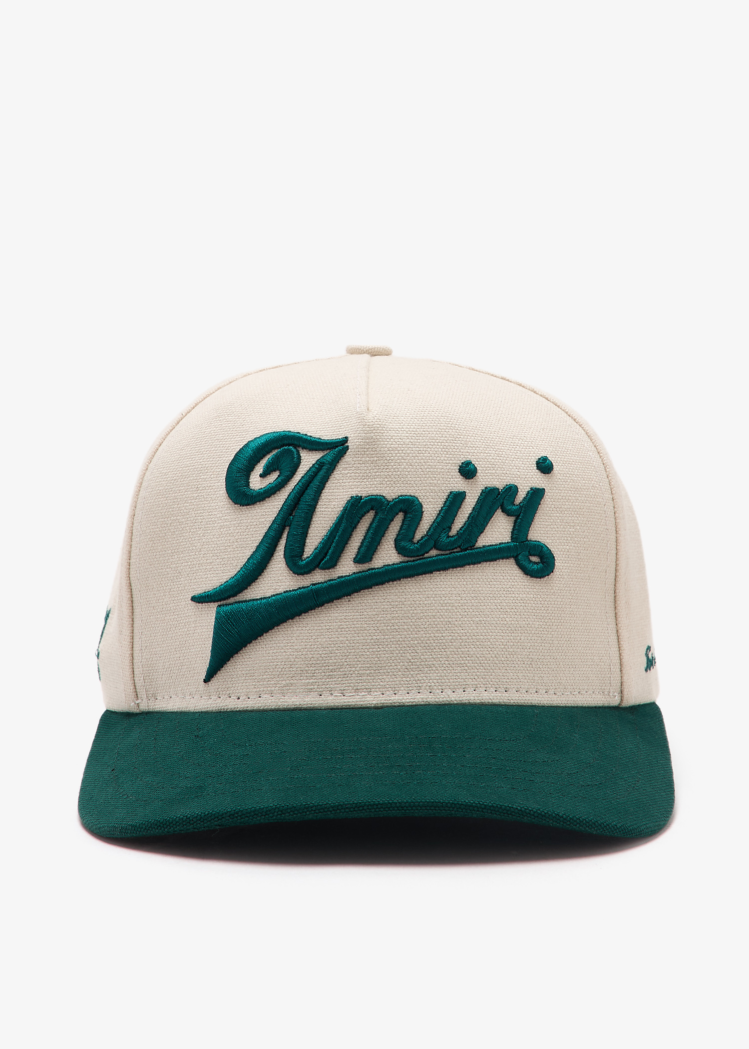 大人気★【AMIRI】Two Tone キャンバスハット AMIRI Off-White & Green 'Amiri' Two Tone Canvas Cap Amiri
