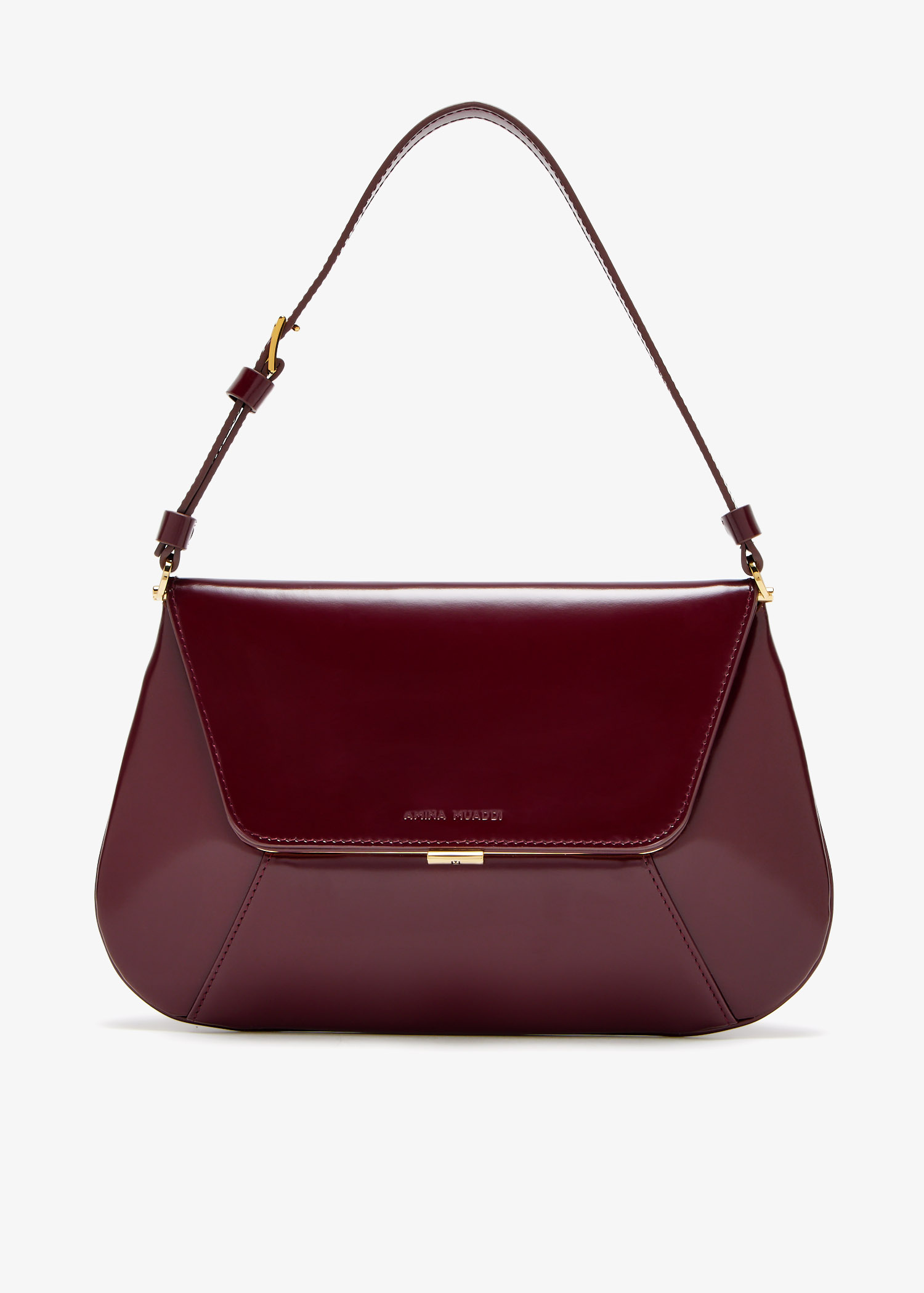 Amina Muaddi Ami shoulder bag for Women - Burgundy in UAE