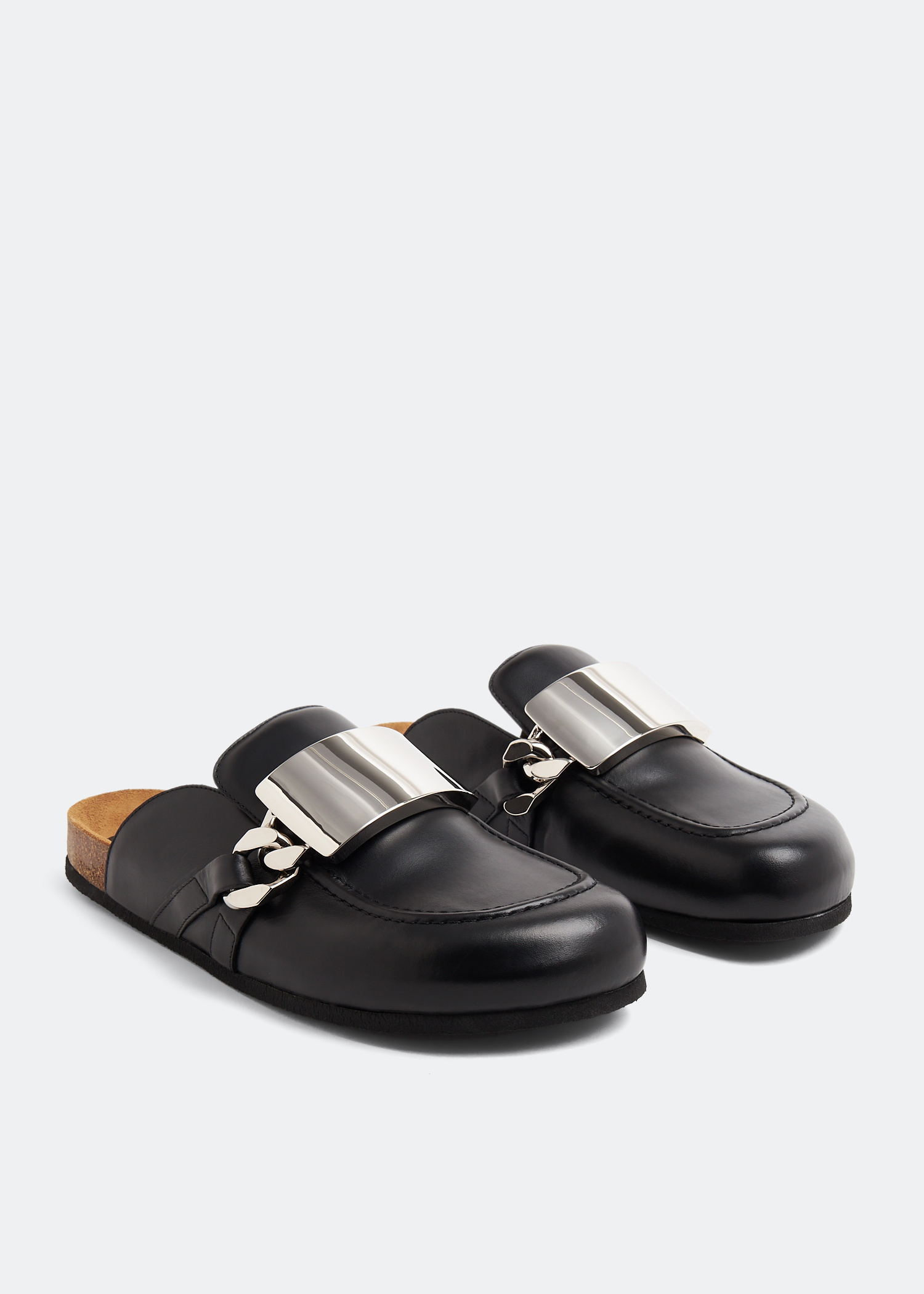 JW Anderson Gourmet chain loafer mules for Men - Black in