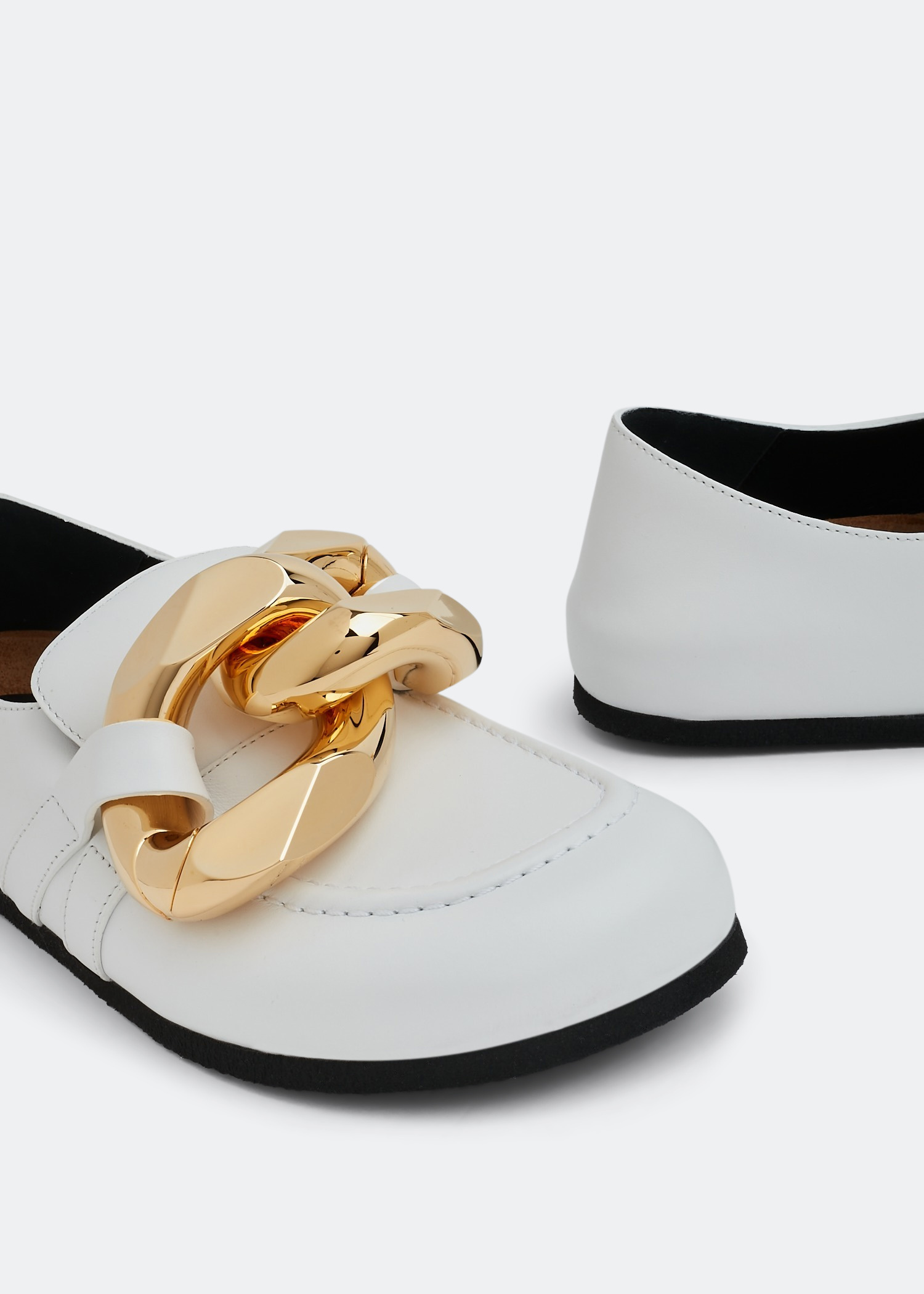 JW Anderson Closed back chain loafers for Women - White in