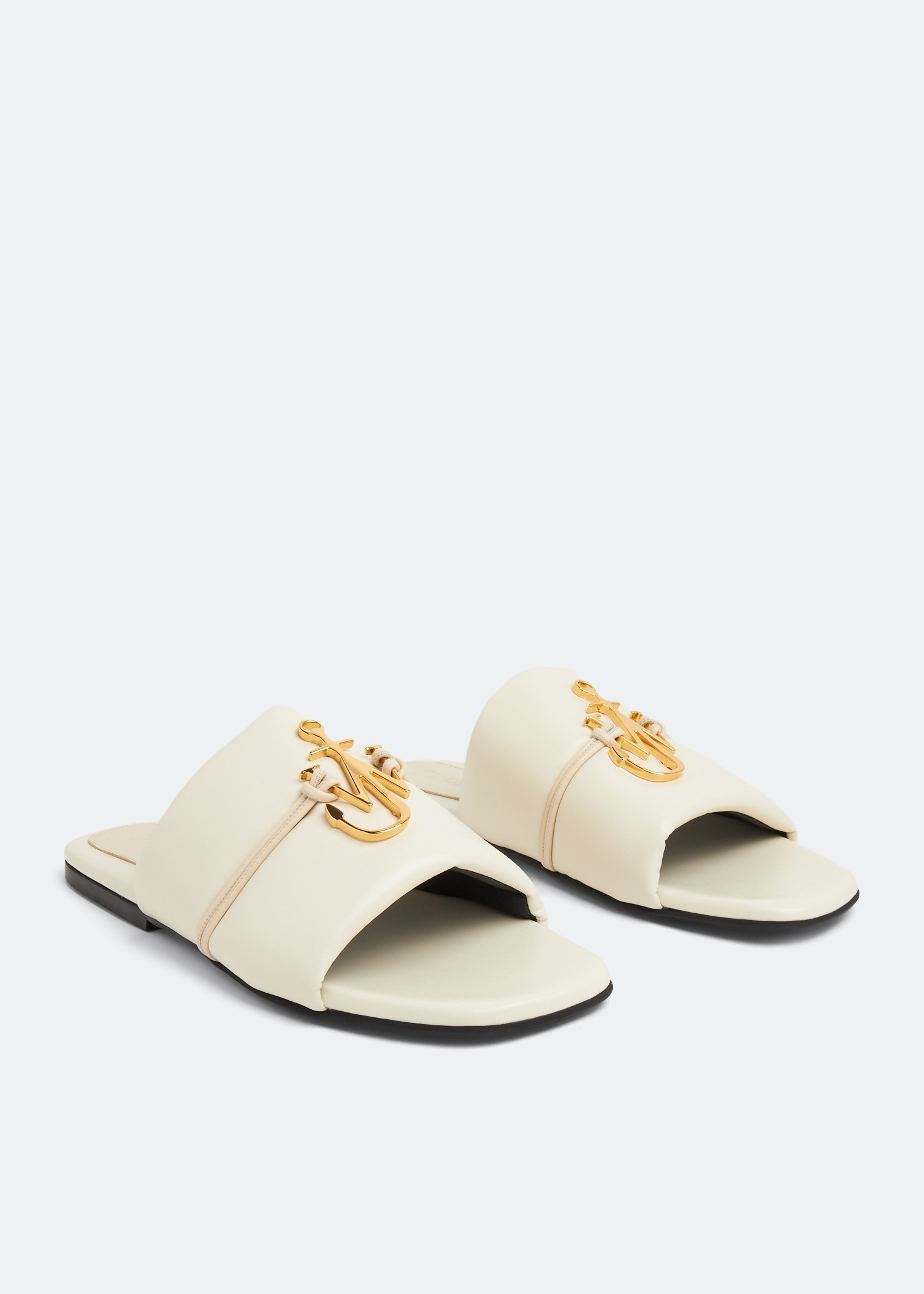 JW Anderson Anchor logo slide sandals for Women - White in