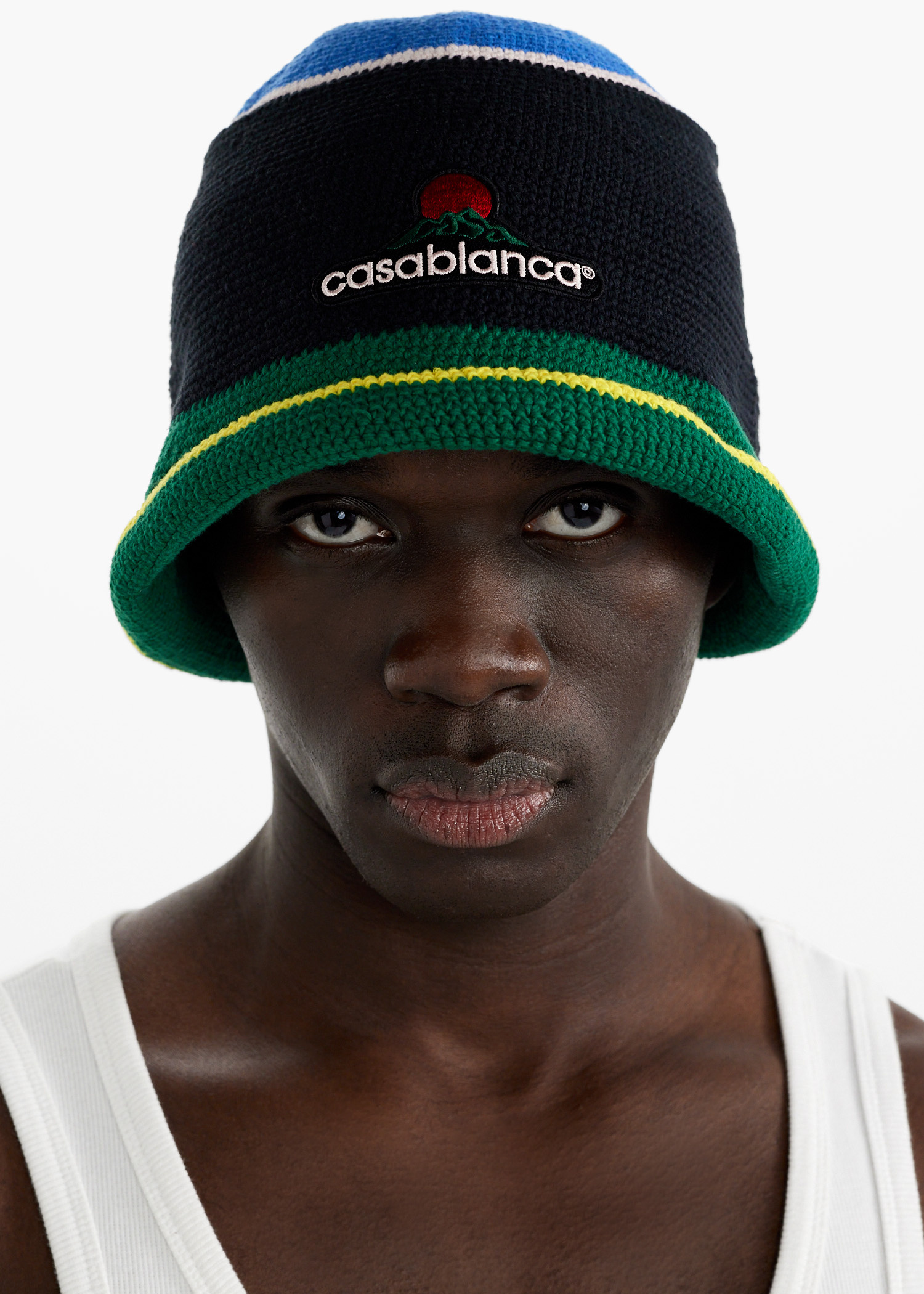 Casablanca Logo-embroidered Crochet hat for Men