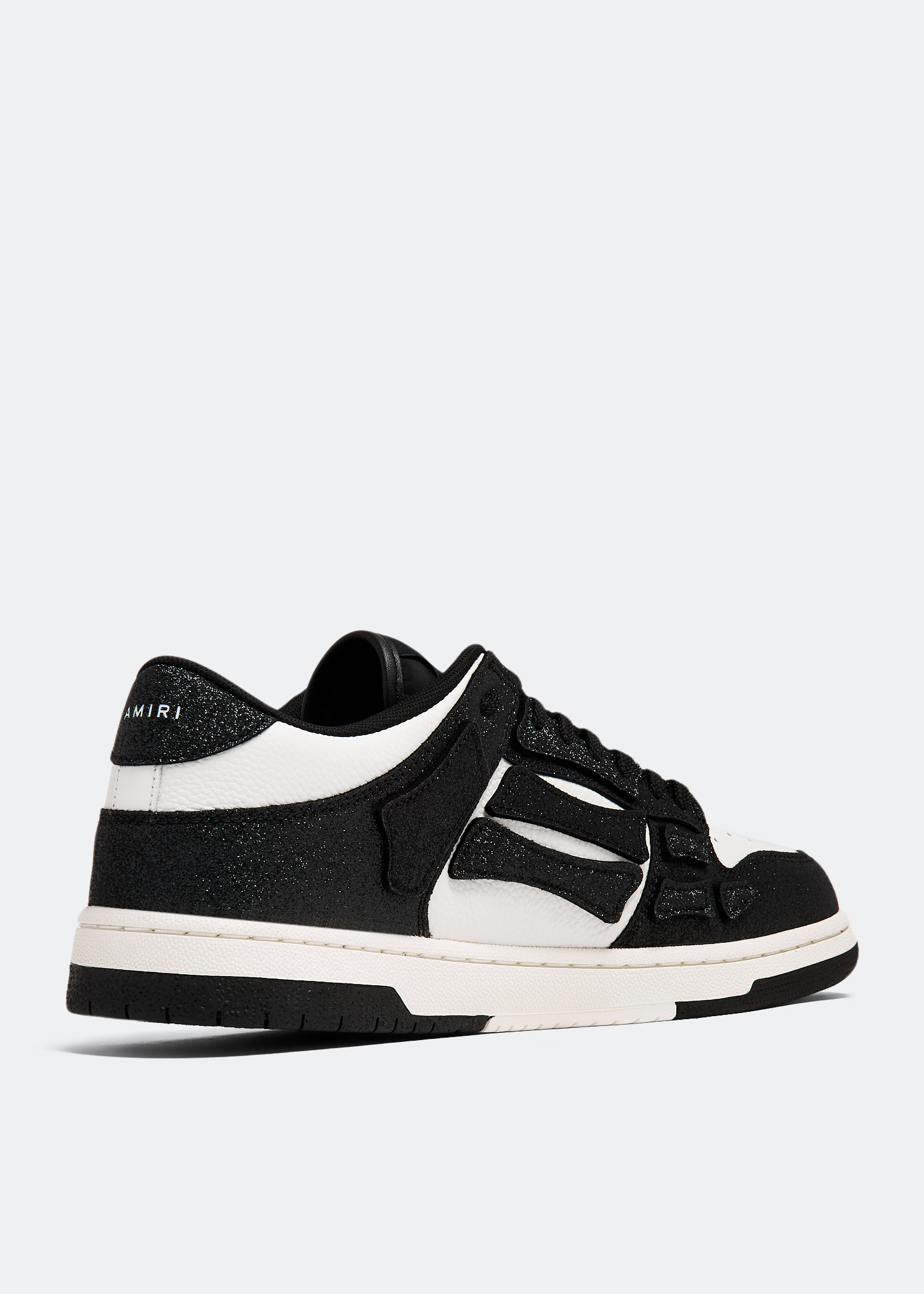 【抜け感と高級感】AMIRI ブラック Crystal Skel Low スニーカー Amiri Men's Crystal Skel Low-Top Sneakers | Neiman Marcus