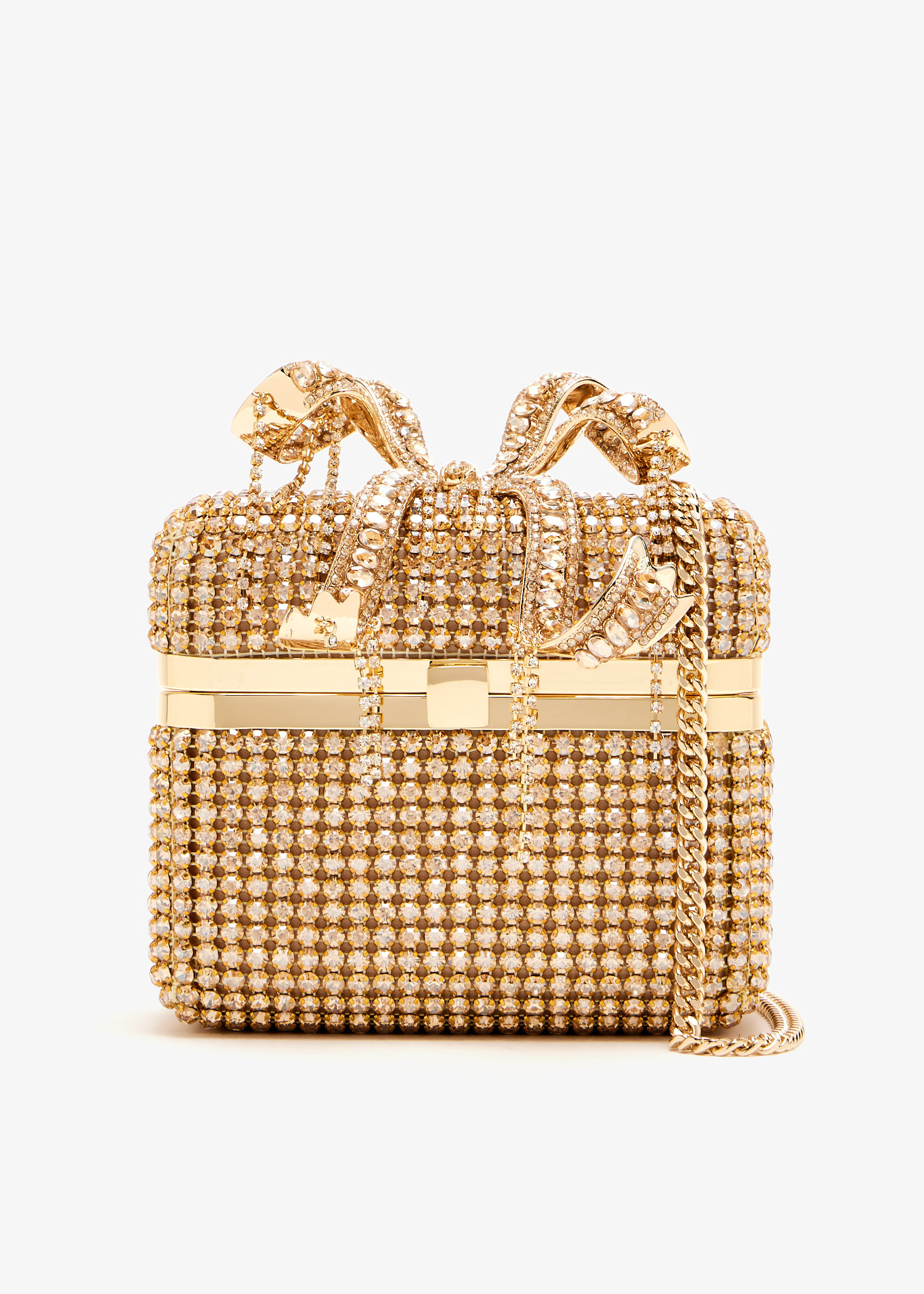 Self-Portrait Crystal vanity case for Women - Gold in KSA