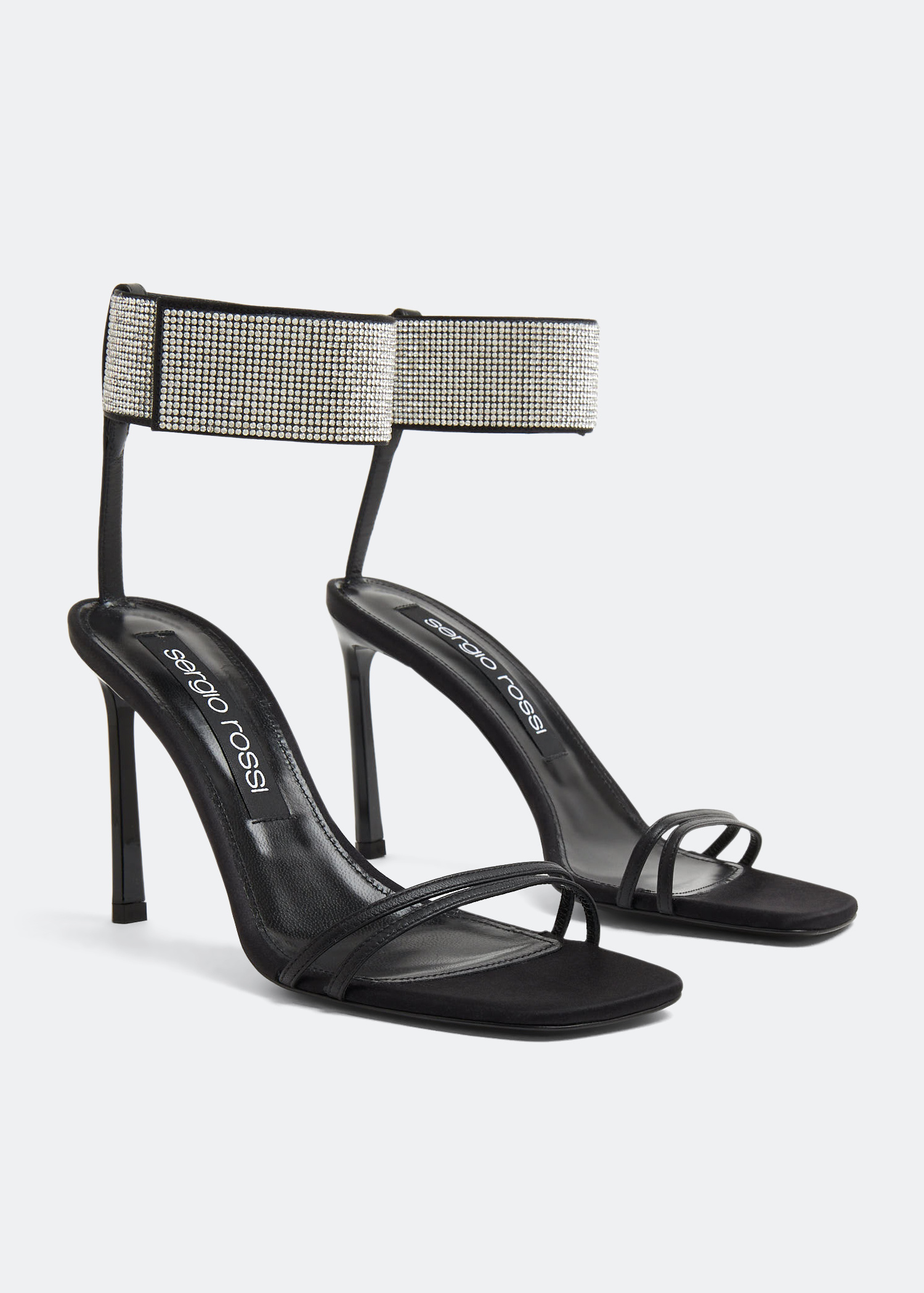 サンダル・ミュール SERGIO ROSSI Women Sandals B06090MAFT721101000 Black Evangelie Sandal Heel Black – Sergio Rossi
