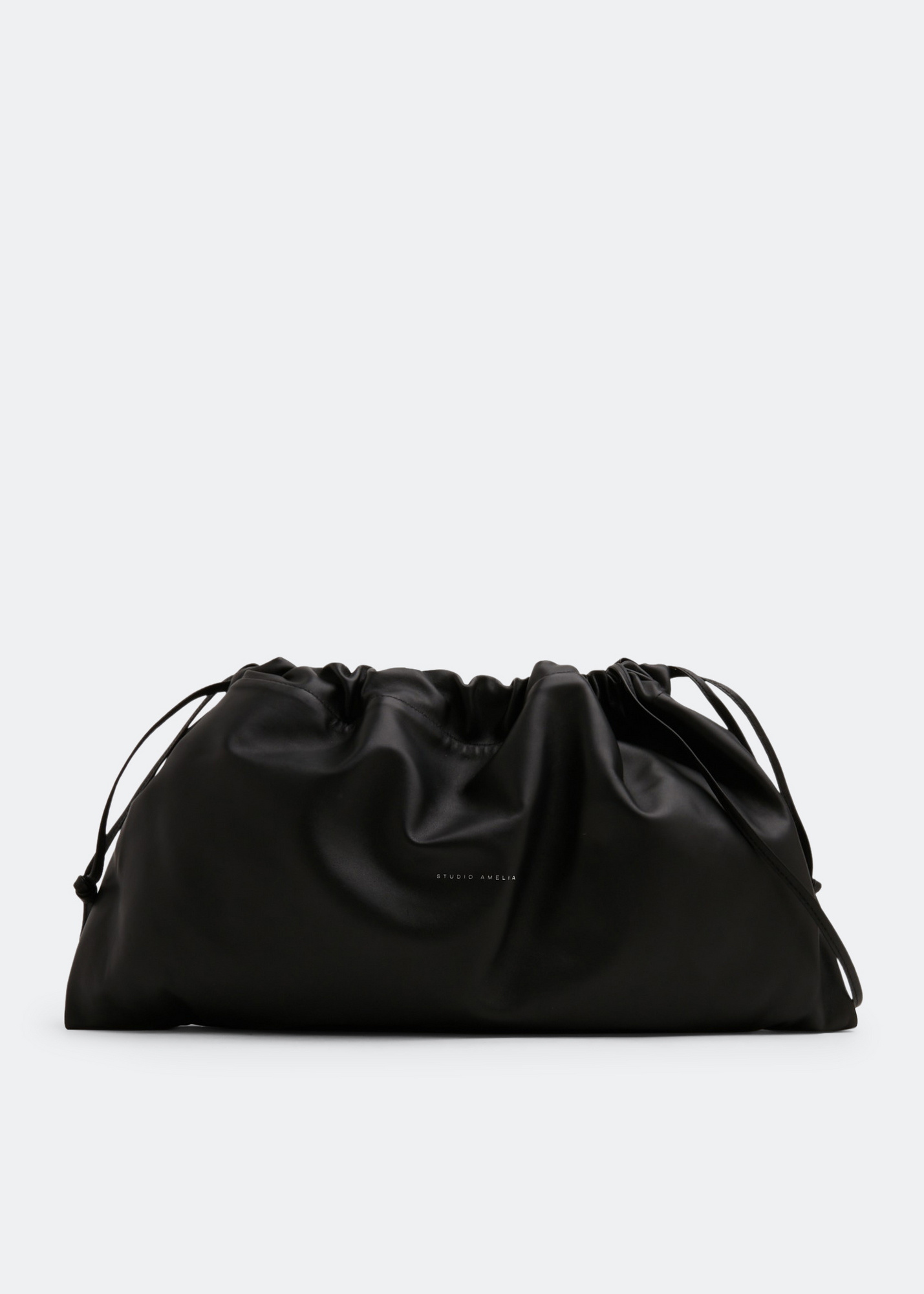 STUDIO AMELIA スタジオアメリアDrawstring Bag Alexandra Stone Leather Clutch | Premium Handbags By Studio