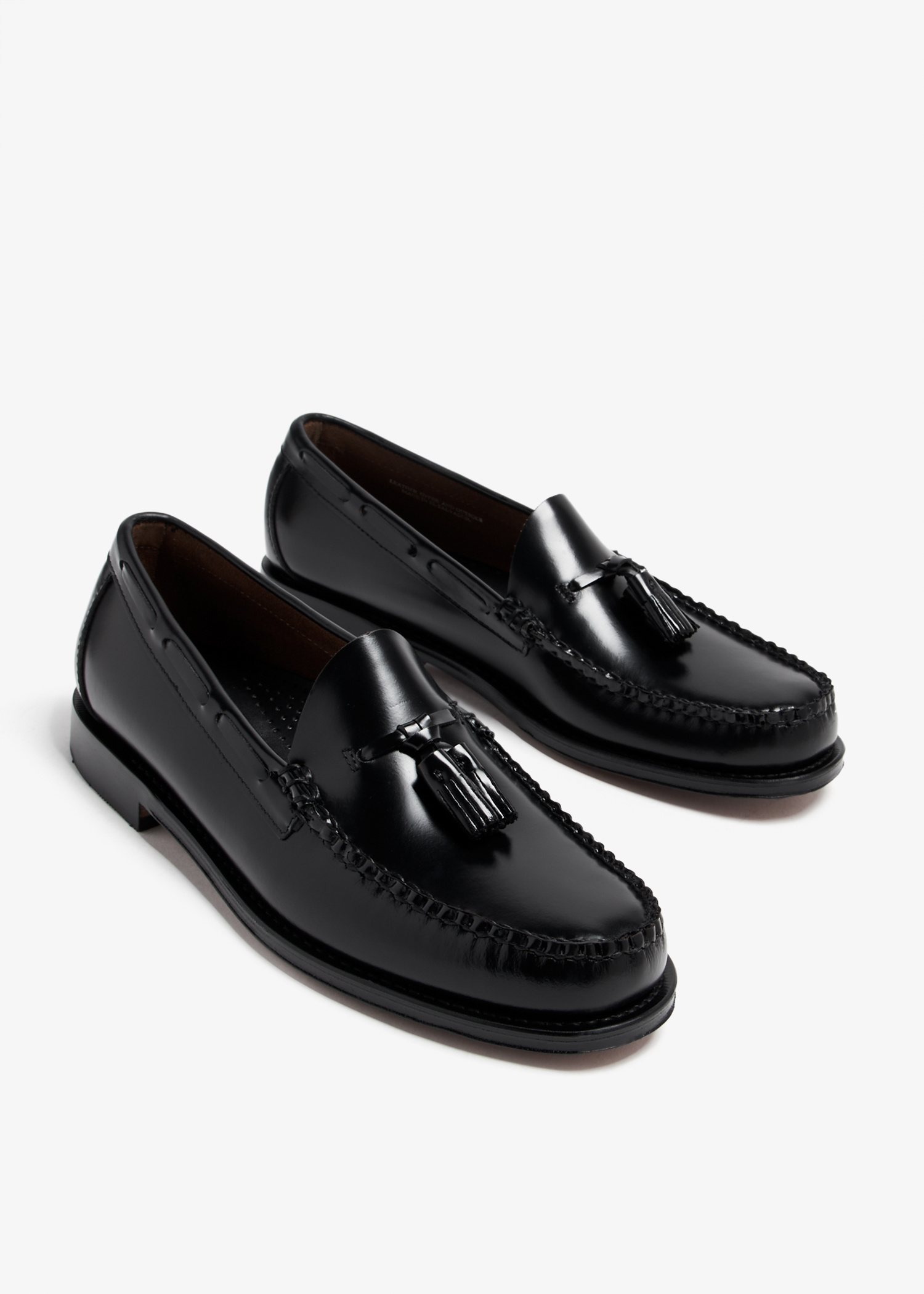 Bass black Larkin tassel brogue leather wee hub loafers excellent size 12 Mens Layton Lug Weejuns® Tassel Loafer Black | G.H. Bass main image 2