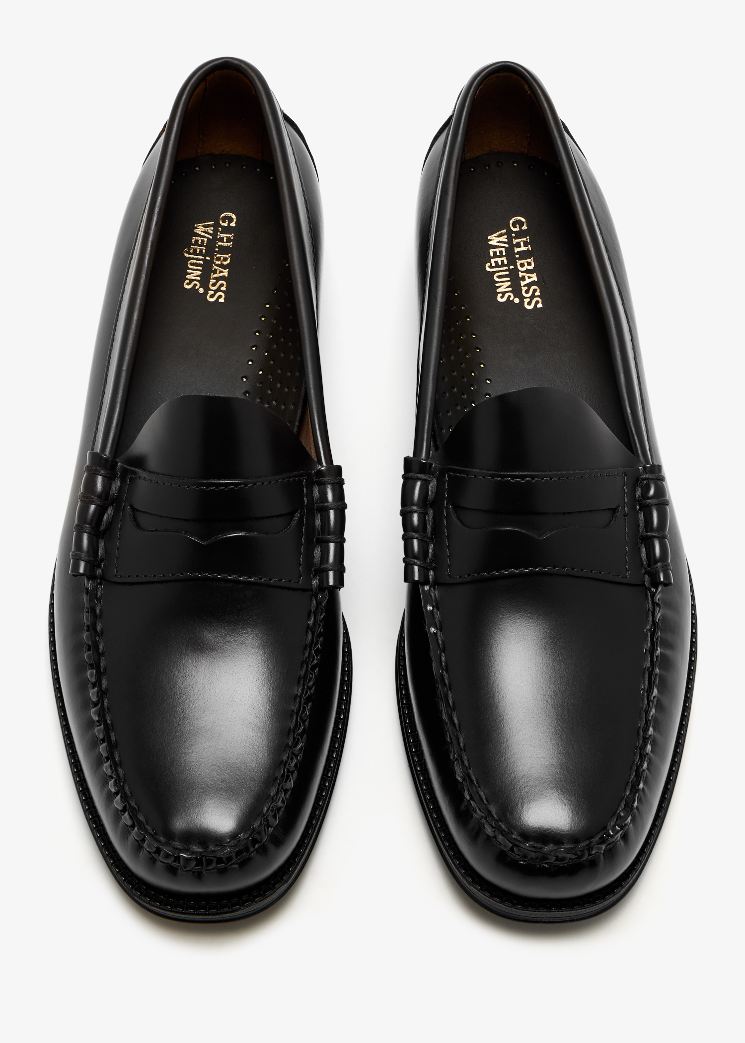 G.H.BASS Weejun II Larson Moc Penny loafers for Men - Black in USA