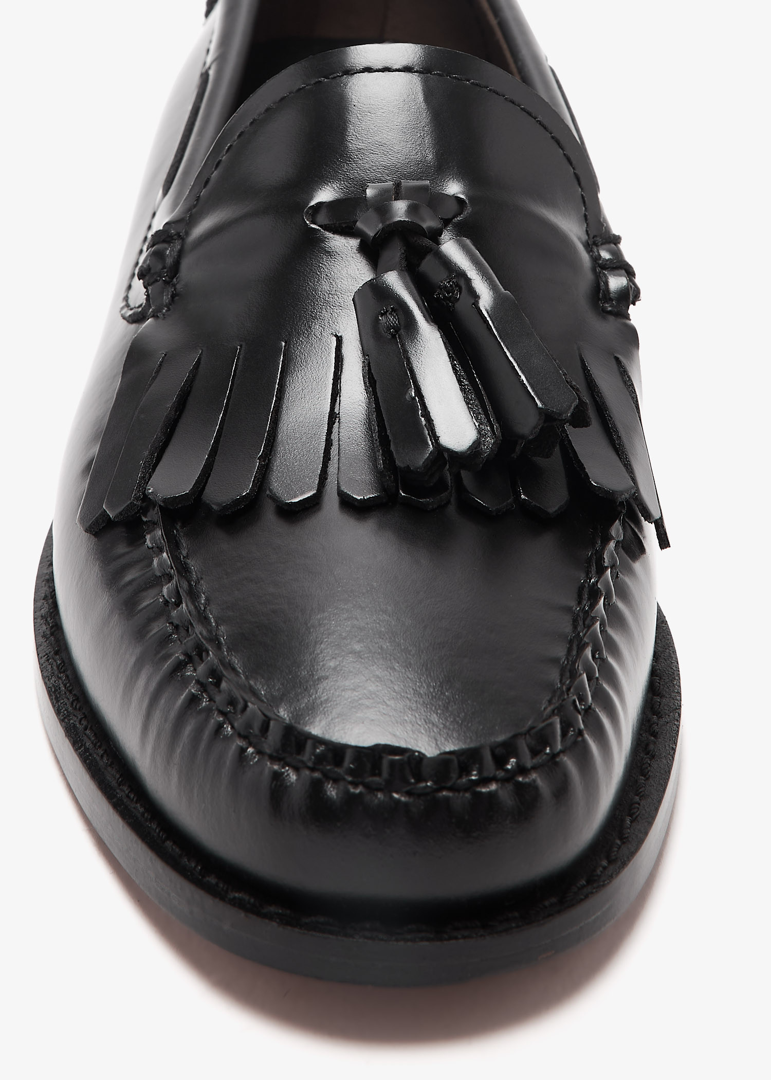 G. H. Bass Weejuns Frazier Mens Leather Kiltie Tassel Loafers Shoes Size 10.5 C Bass Weejuns Layton II Moc Kiltie Loafers | Black | US Stockists main image 3
