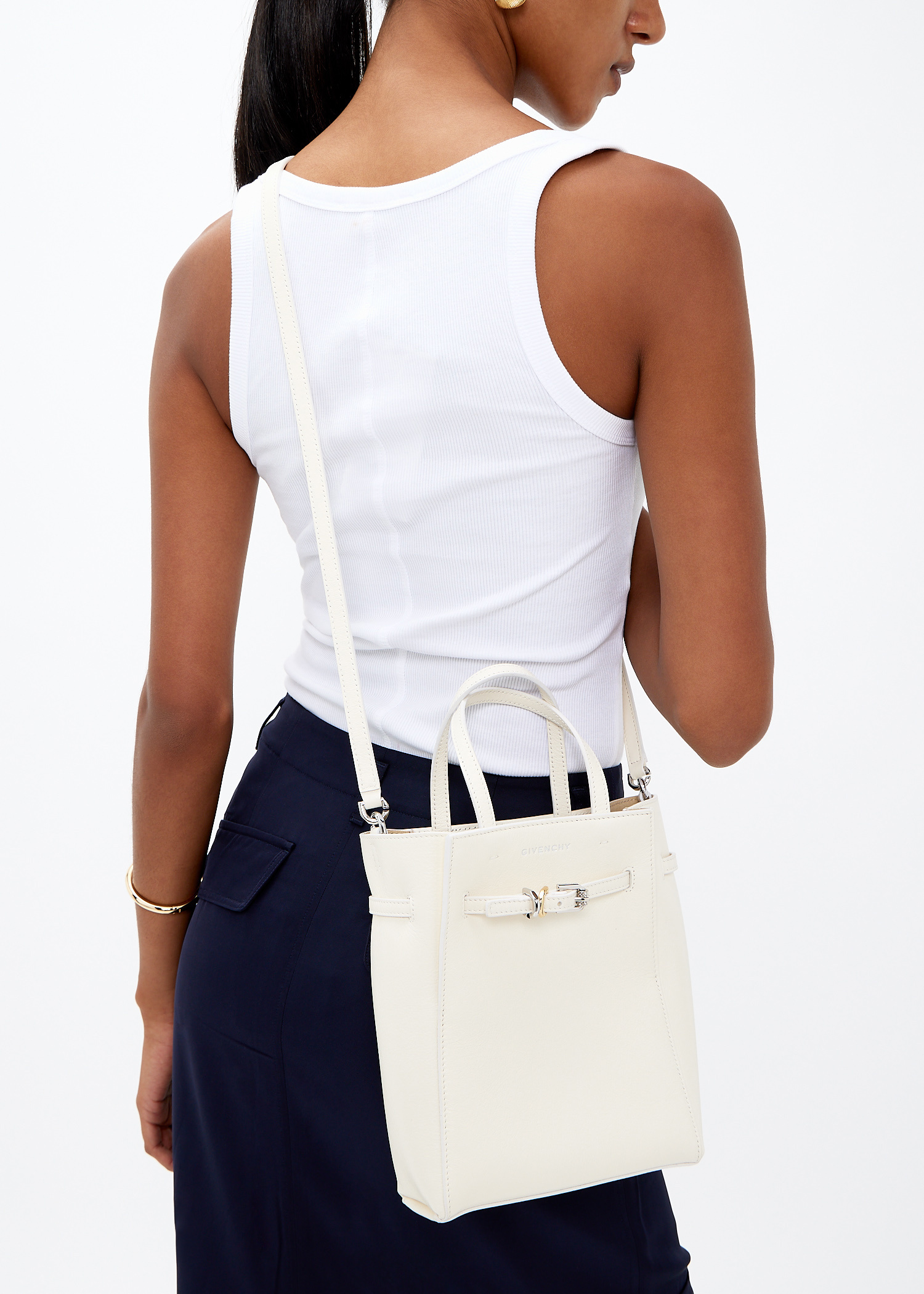 Givenchy Voyou North-South mini tote bag for Women - White Givenchy Voyou North-South mini tote bag for Women - White