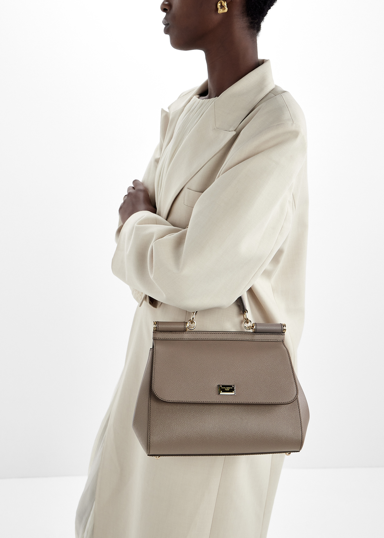 ハンドバッグ Dolce&Gabbana Taupe Sicily Medium Handbag Dolce&Gabbana My Sicily bag for Women - Taupe in Qatar