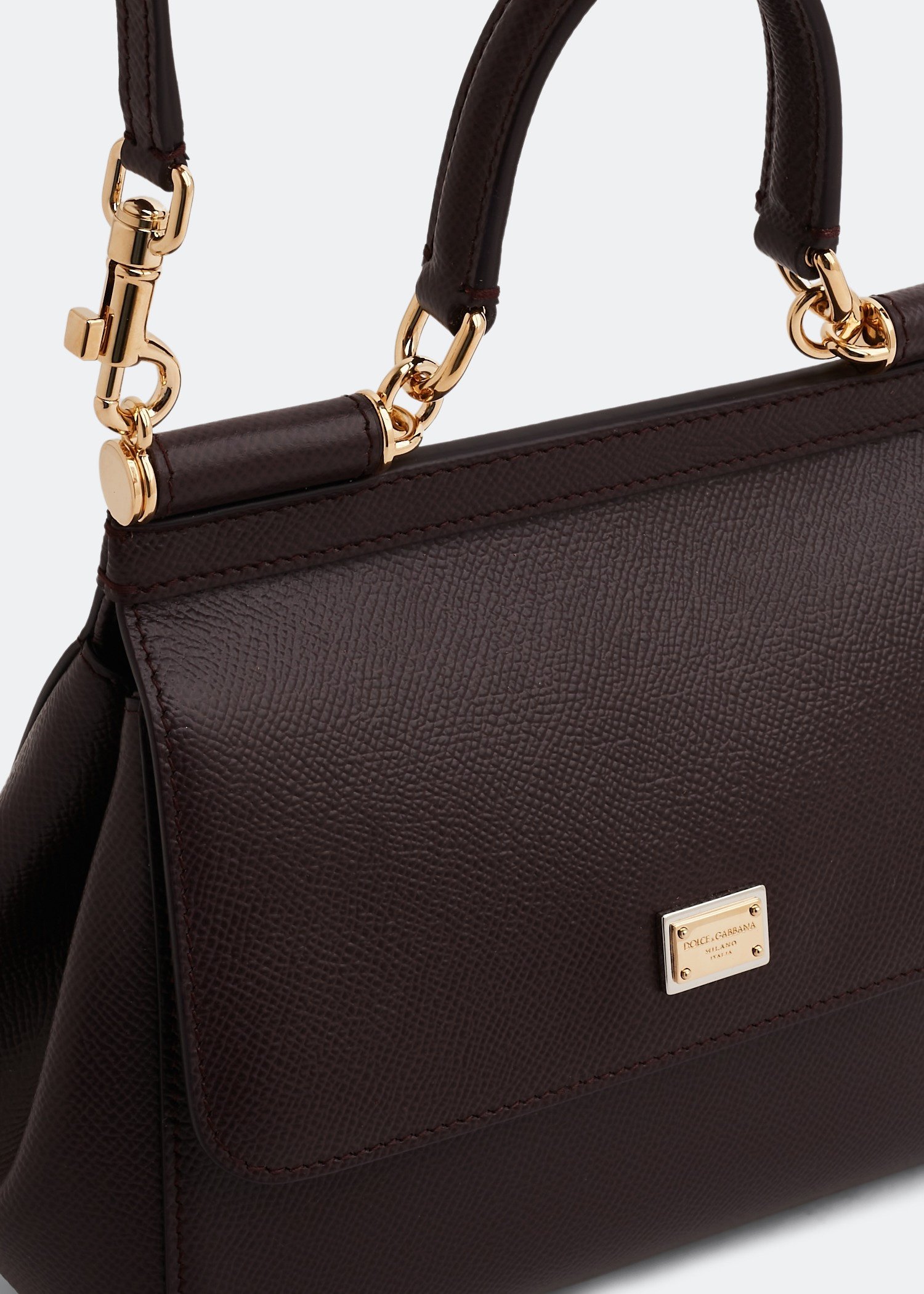 【関税＆送料込み】Dolce & Gabbana 'Sicily' Camel Leather B Dolce & Gabbana KIM DOLCE&GABBANA Large Sicily top-handle