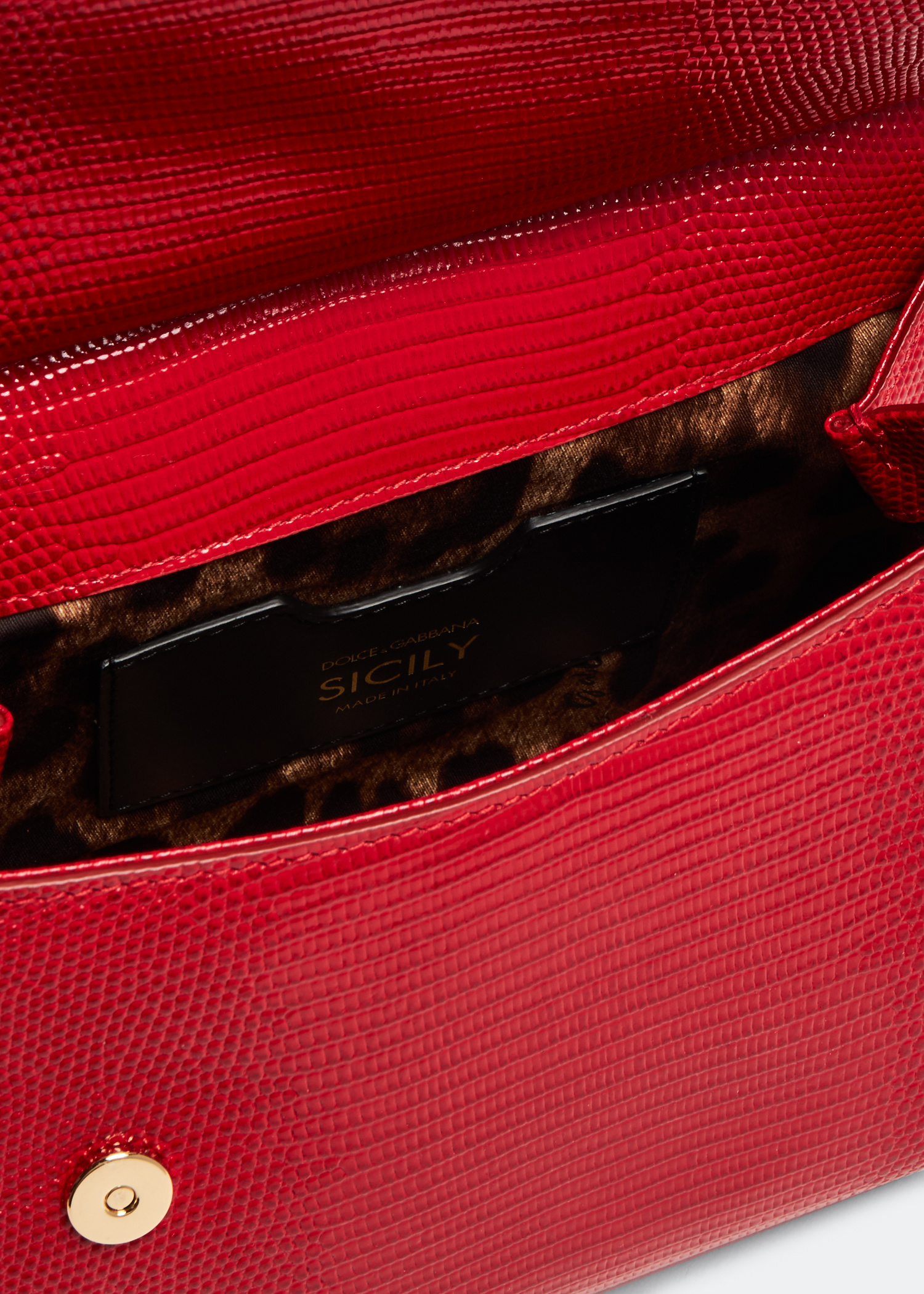 【関税＆送料込み】Dolce & Gabbana Bordeaux 'My Sicily' Ba My Sicily handbag in plongé calfskin in Bordeaux for Women