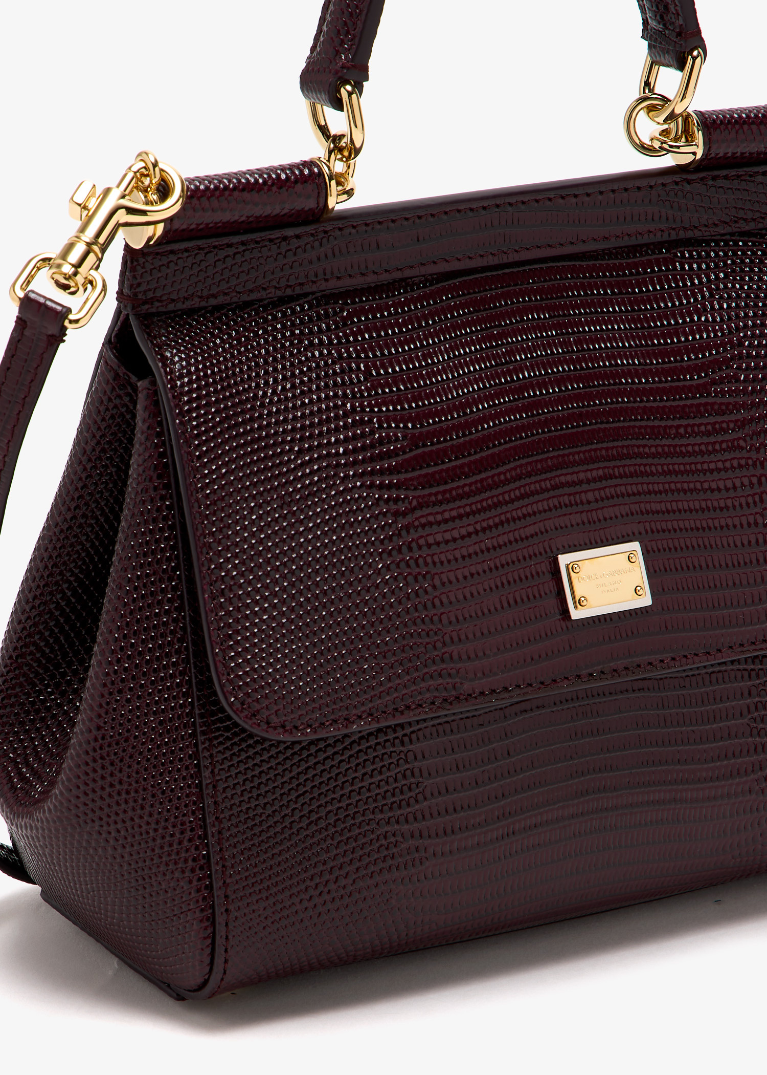 Dolce&Gabbana Medium Sicily handbag for Women - Burgundy in
