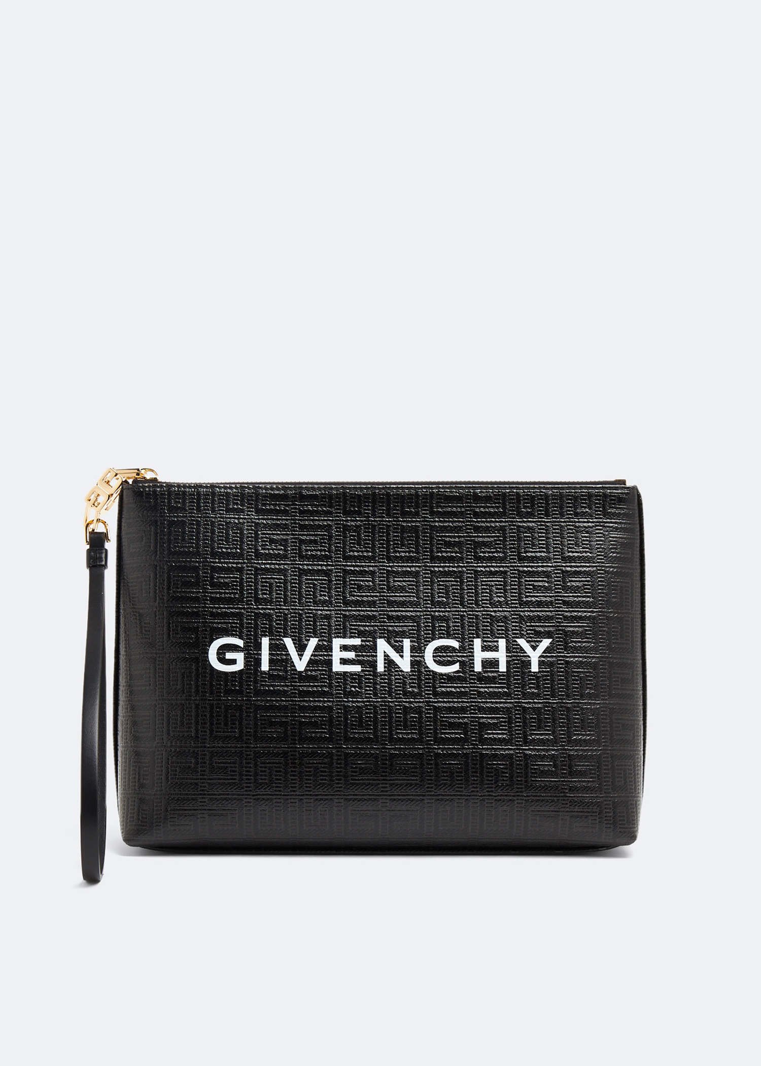 GIVENCHY BE3004E1UM001 関税送料込 Givenchy 4G coated canvas large pouch for Women - Black in