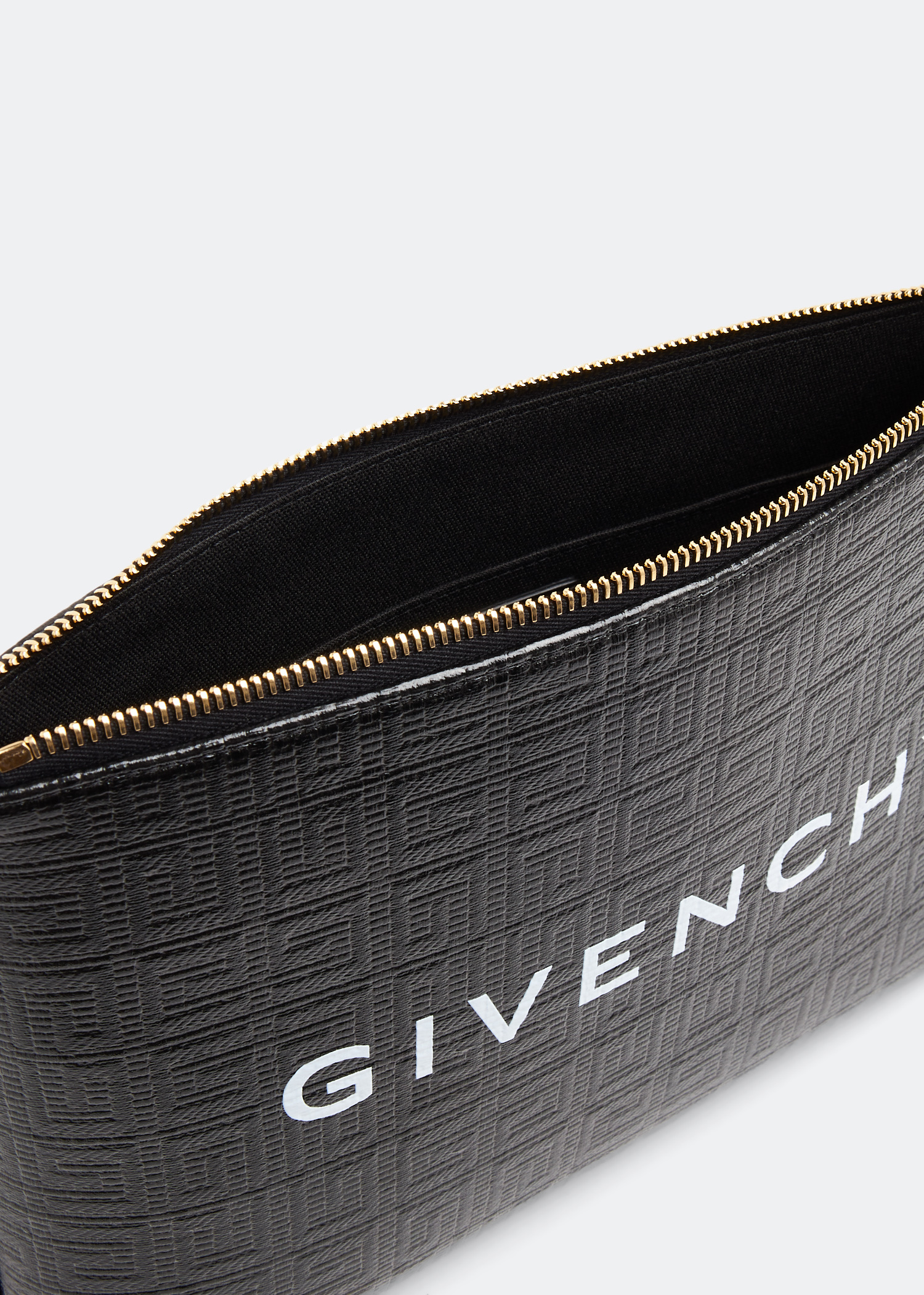 GIVENCHY BE306VE1PU001 関税送料込 Givenchy 4G coated canvas large pouch for Women - Black in