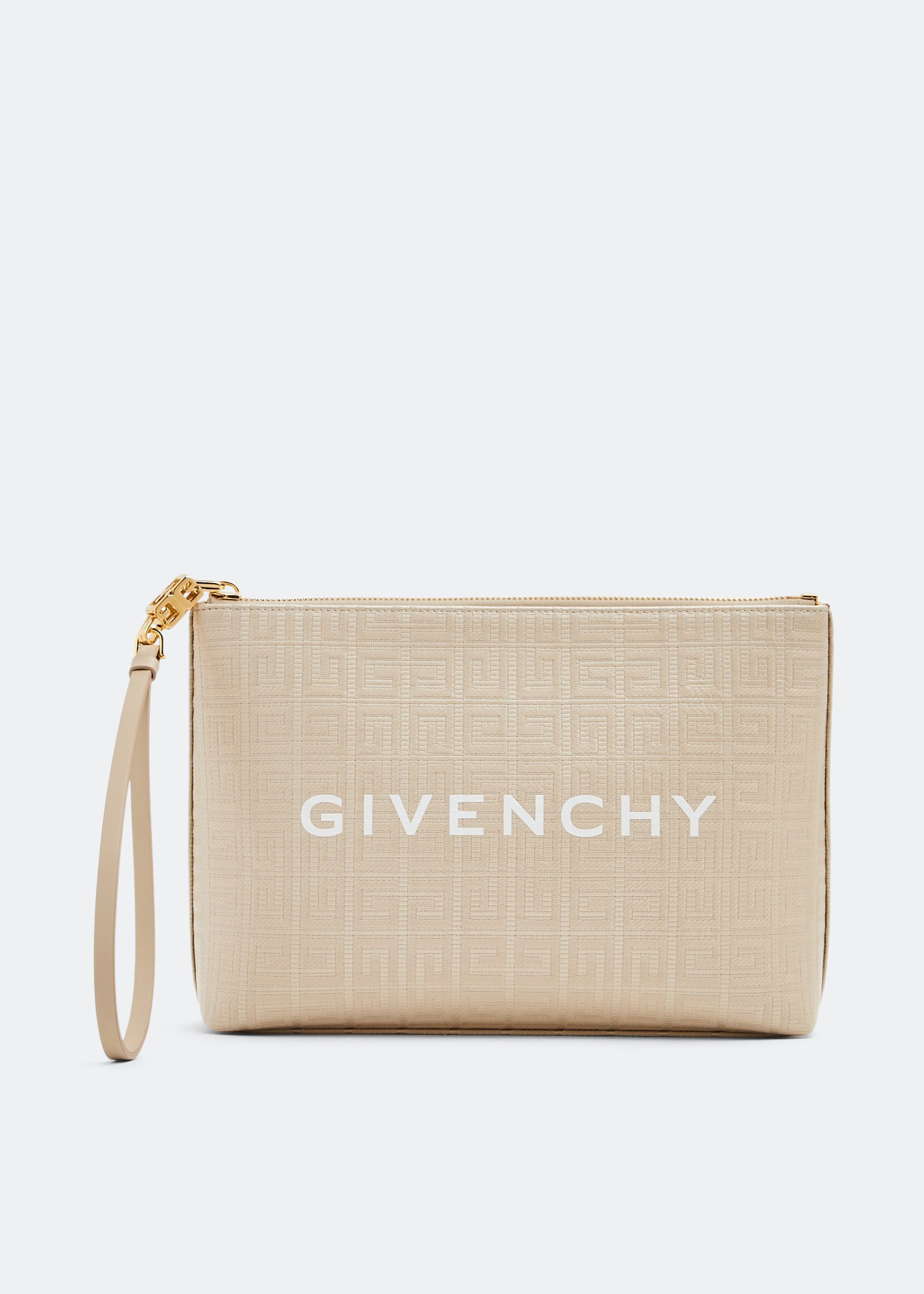 GIVENCHY パーティーバッグ ベージュ Givenchy 4G large pouch for Women - Gold in UAE | Level Shoes