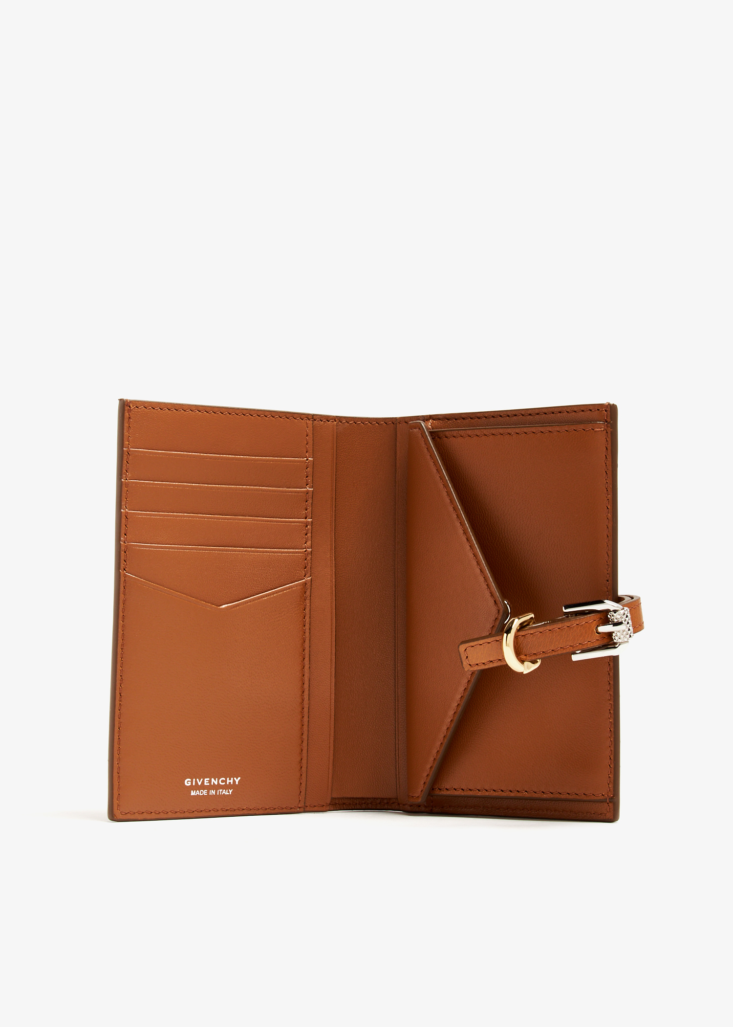 Givenchy Voyou 財布 ブラウン Voyou wallet in leather in - soft tan | Givenchy US