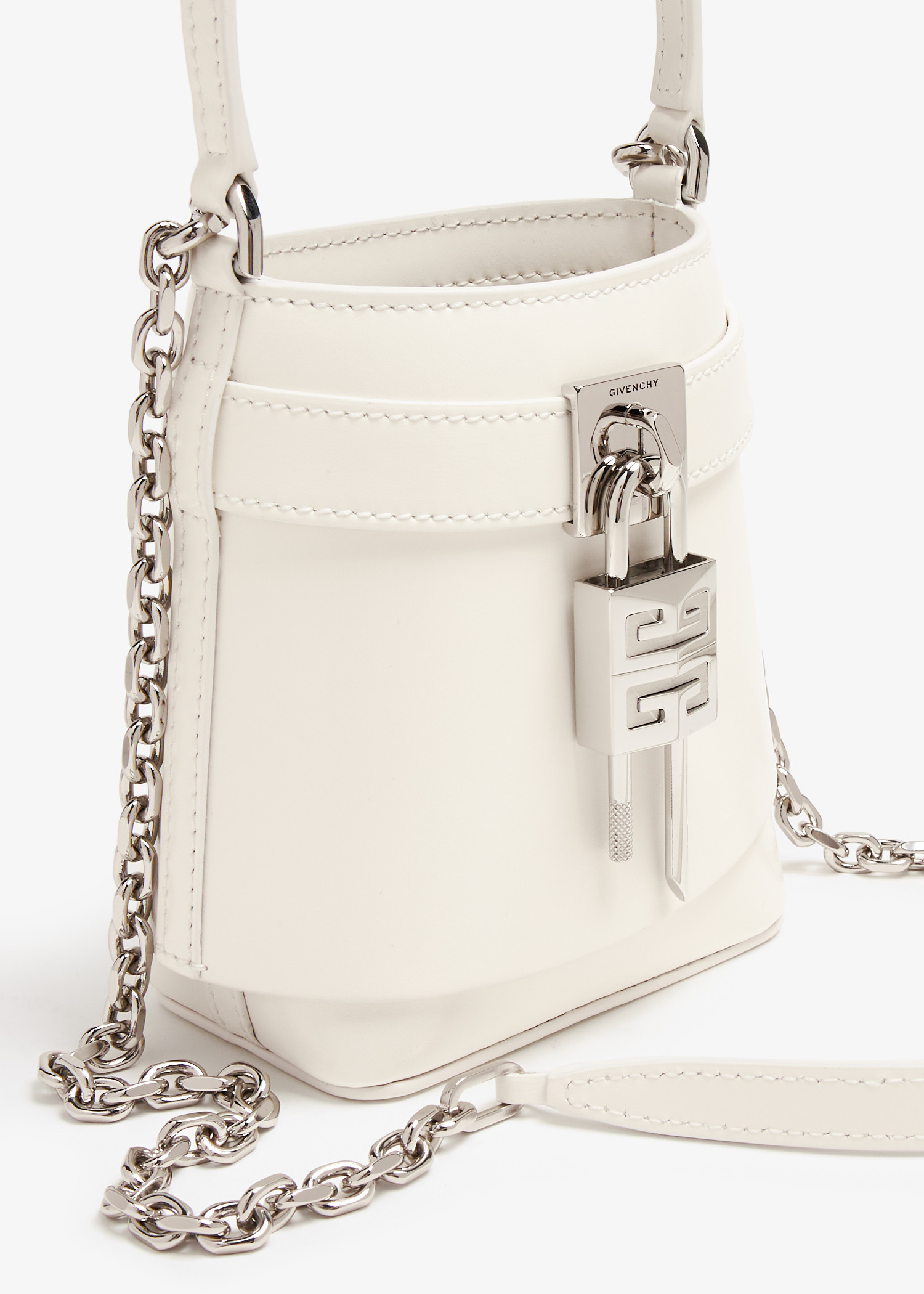 Givenchy Micro Shark Lock bucket bag for Women - White in