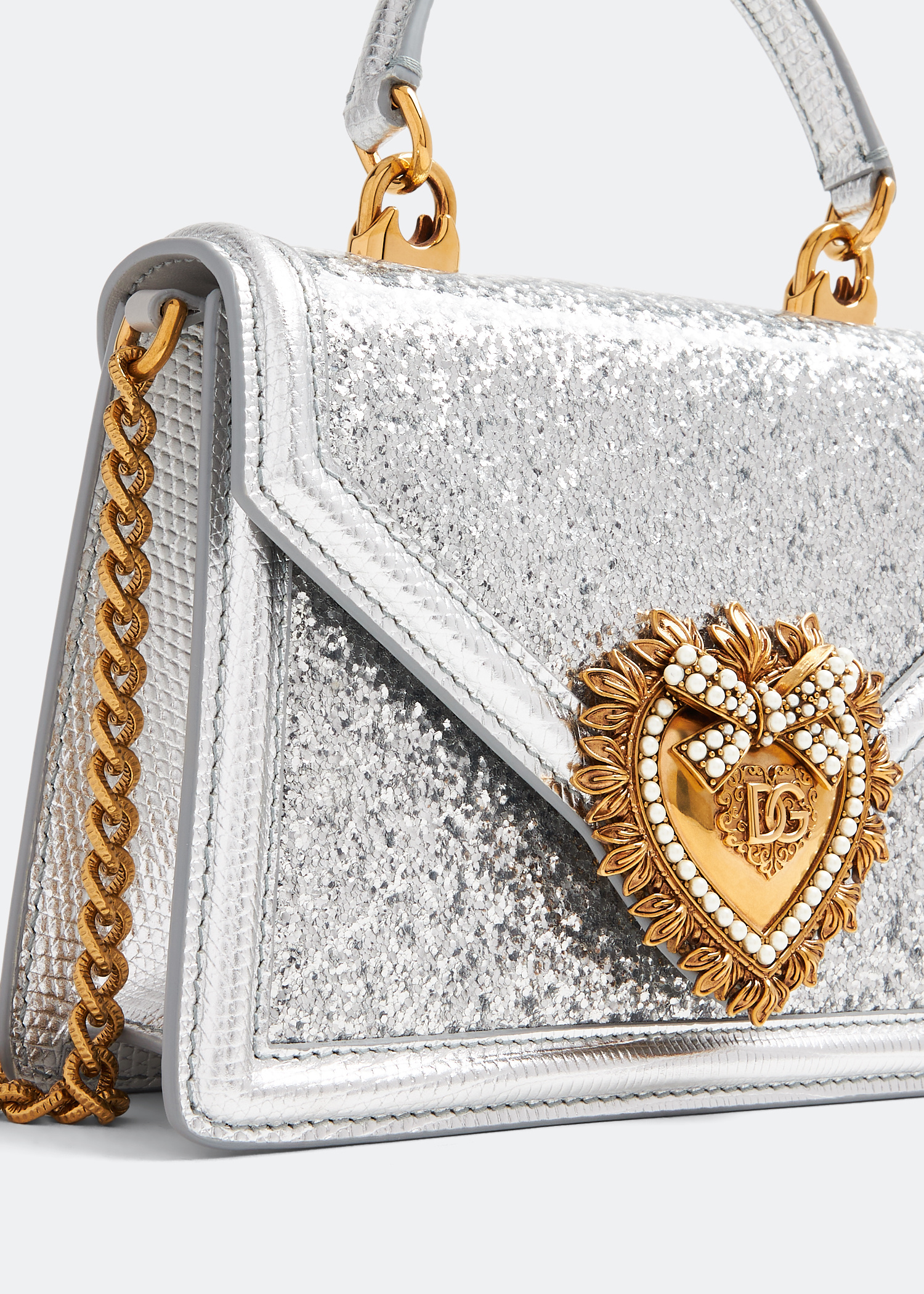 Dolce&Gabbana Small Devotion bag for Women - Silver in UAE | Level 