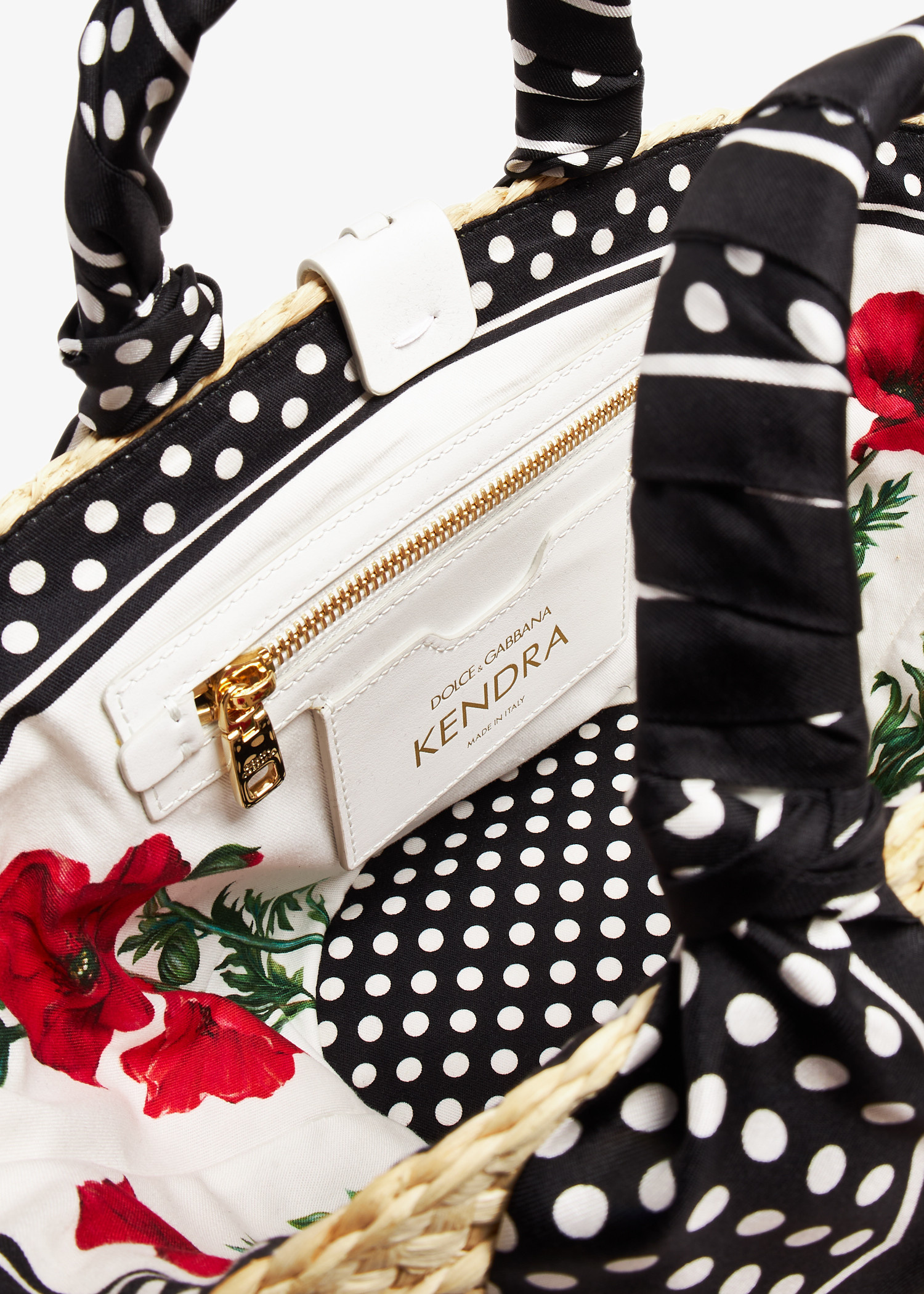 (Dolce&Gabbana)Kendra ラフィアトート(SALE!国内発送) DOLCE&GABBANA Kendra ラフィア スモール トートバッグ レザー