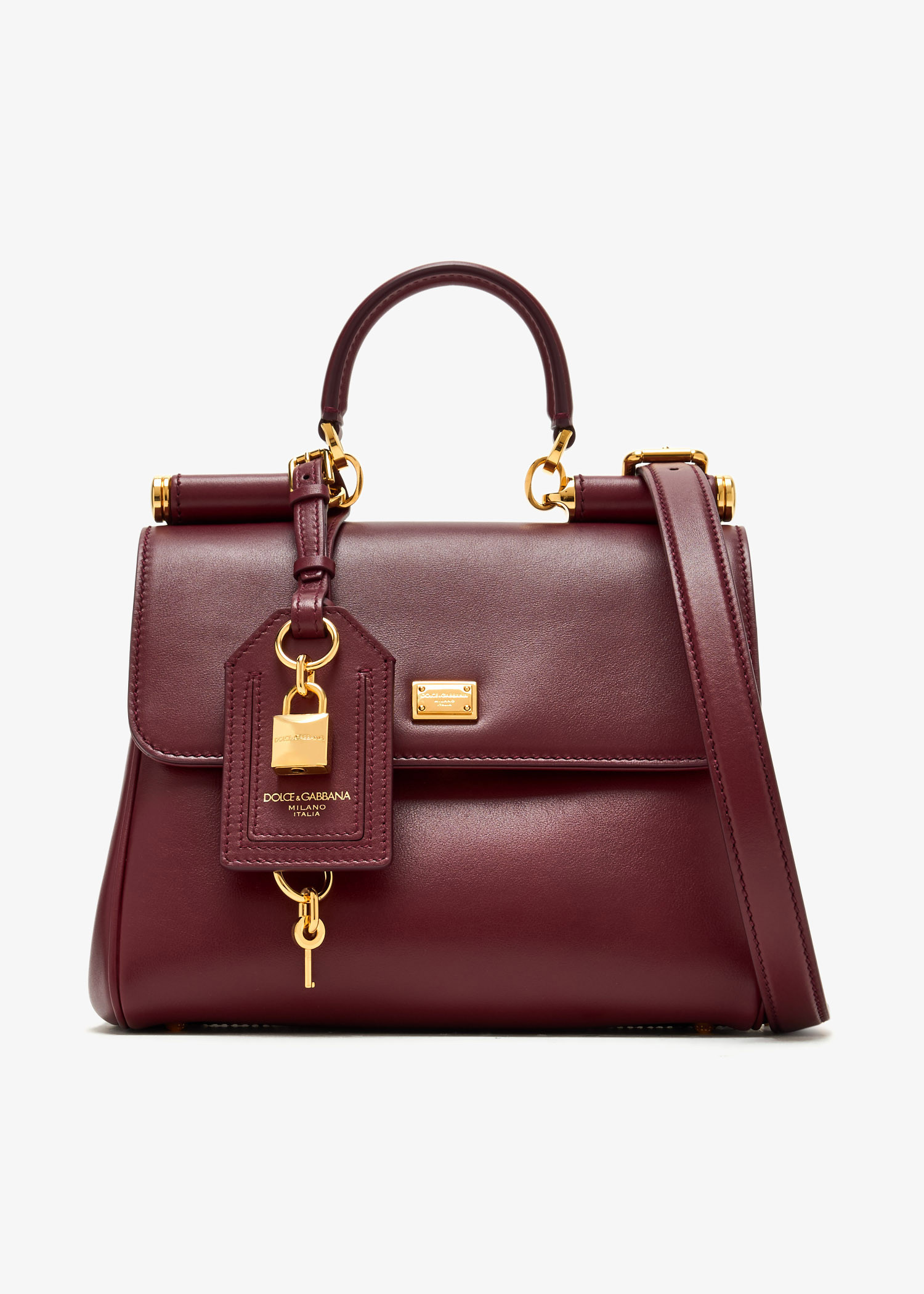 Dolce&Gabbana My Sicily bag for Women - Burgundy in UAE