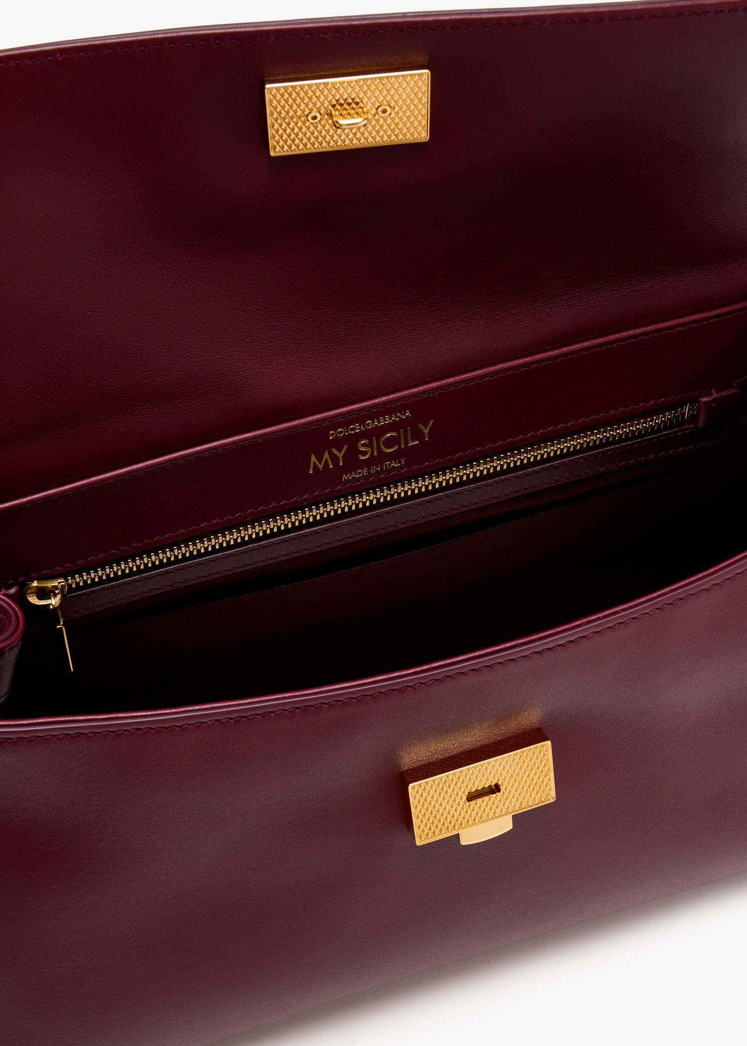 Dolce&Gabbana My Sicily handbag for Women - Burgundy in UAE