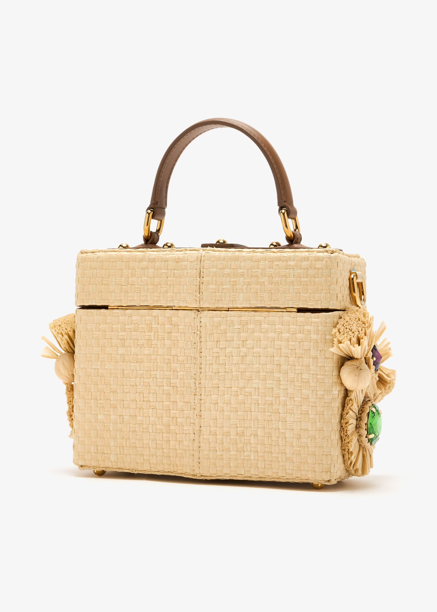 希少！【DOLCE&GABBANA】Dolce Box ハンドバッグ 2way ラフィア 希少！【DOLCE&GABBANA】Dolce Box ハンドバッグ 2way ラフィア