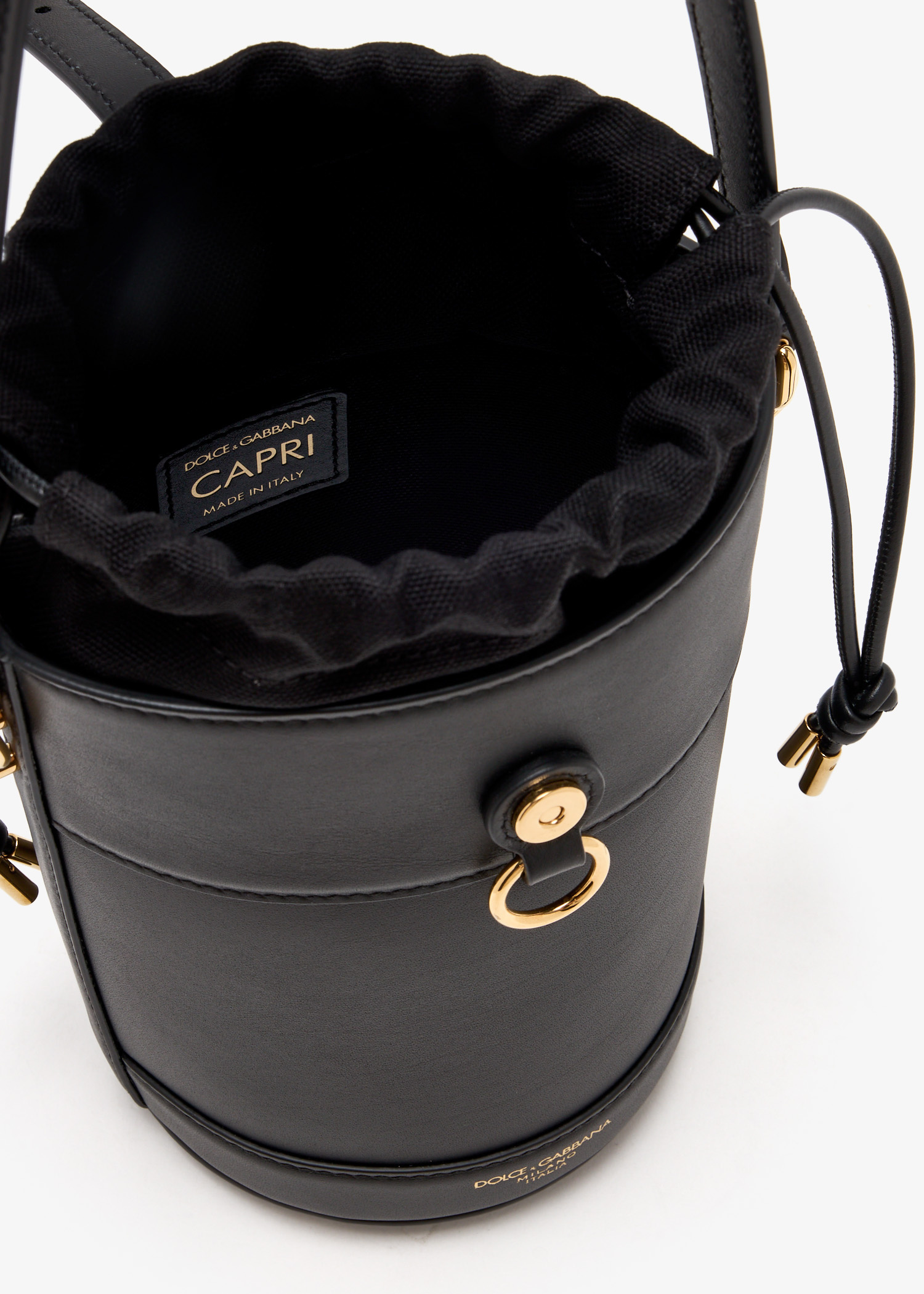 バッグ Capri Round Bucket Bag / Her lip to Dolce&Gabbana Capri bucket bag for Women - Black in KSA