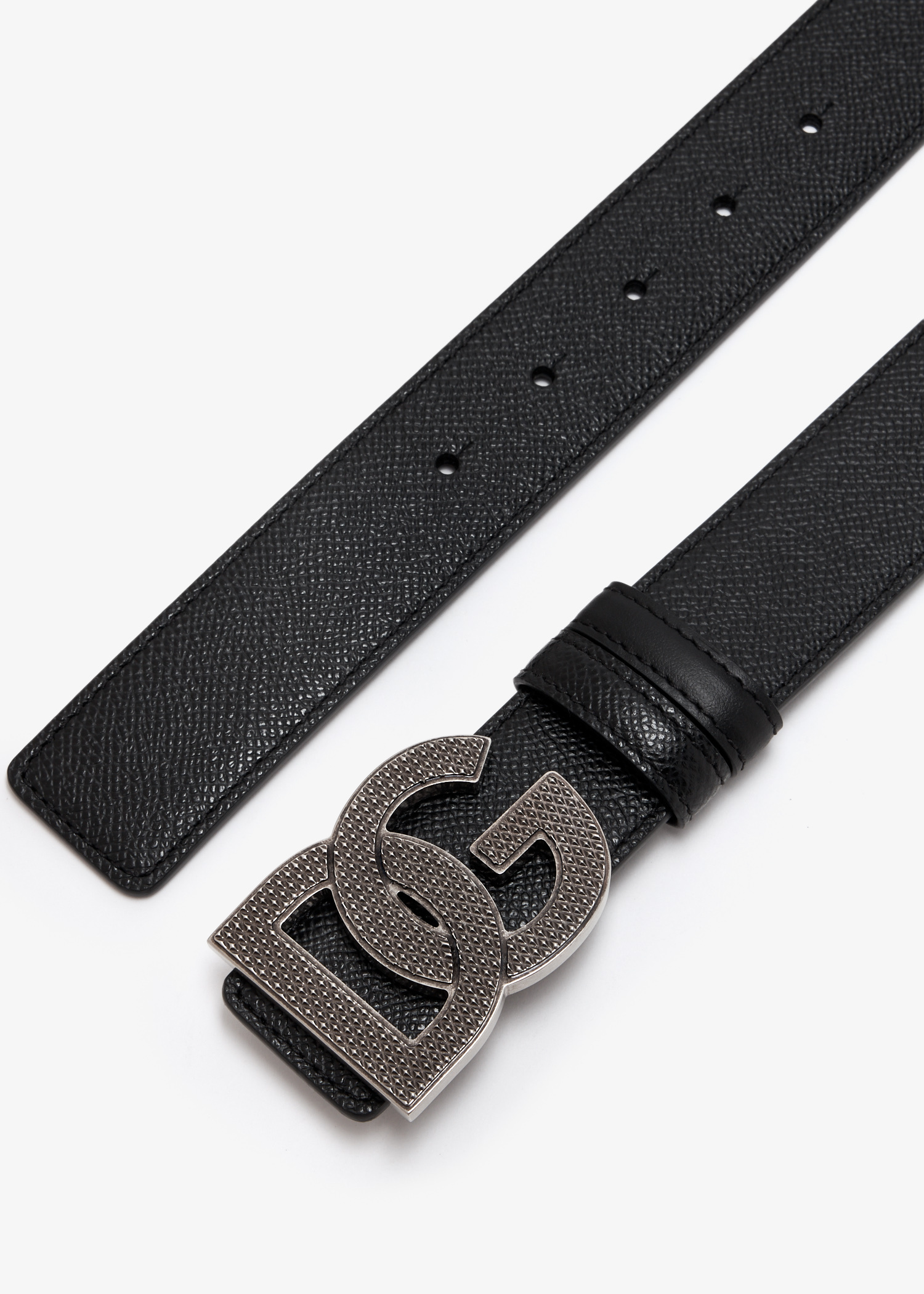 【美品】D&G ブラック ベルト ドルチェ＆ガッバーナ メンズ ベルト DOLCE&GABBANA ブランド