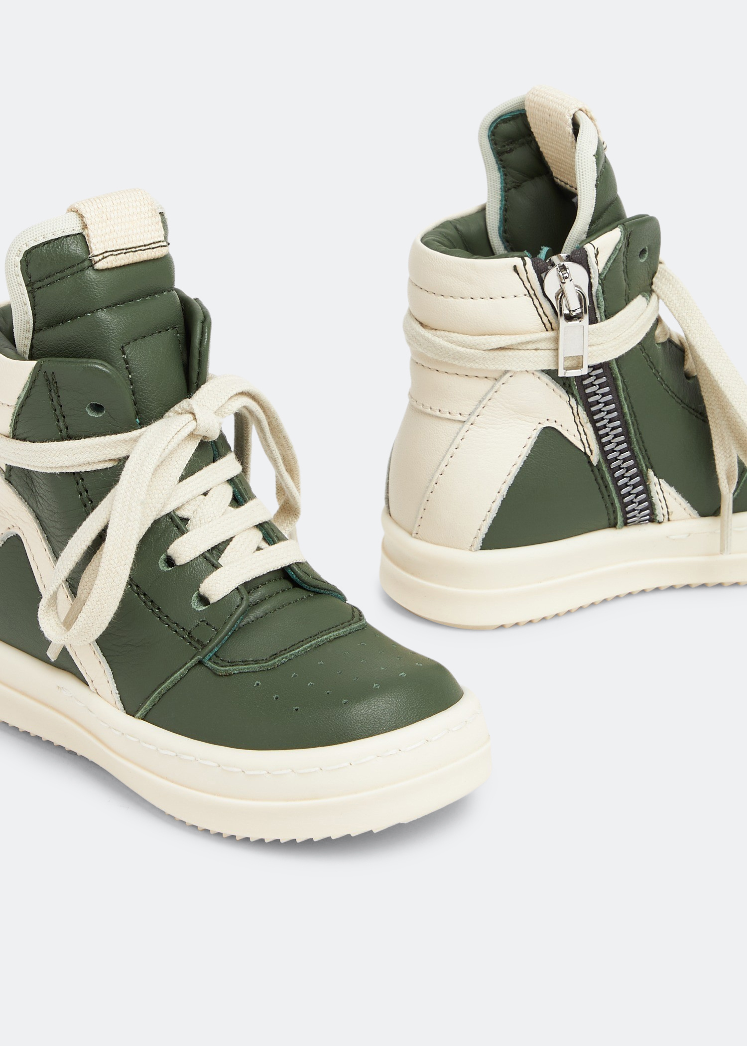 Rick Owens Baby Geo high-top sneakers for Baby - Green in USA