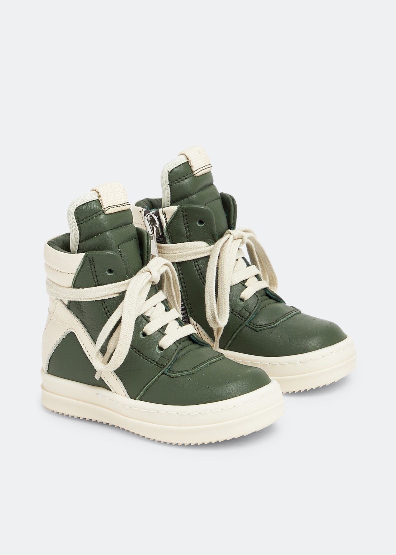 Rick Owens Baby Geo high-top sneakers for Baby - Green in USA