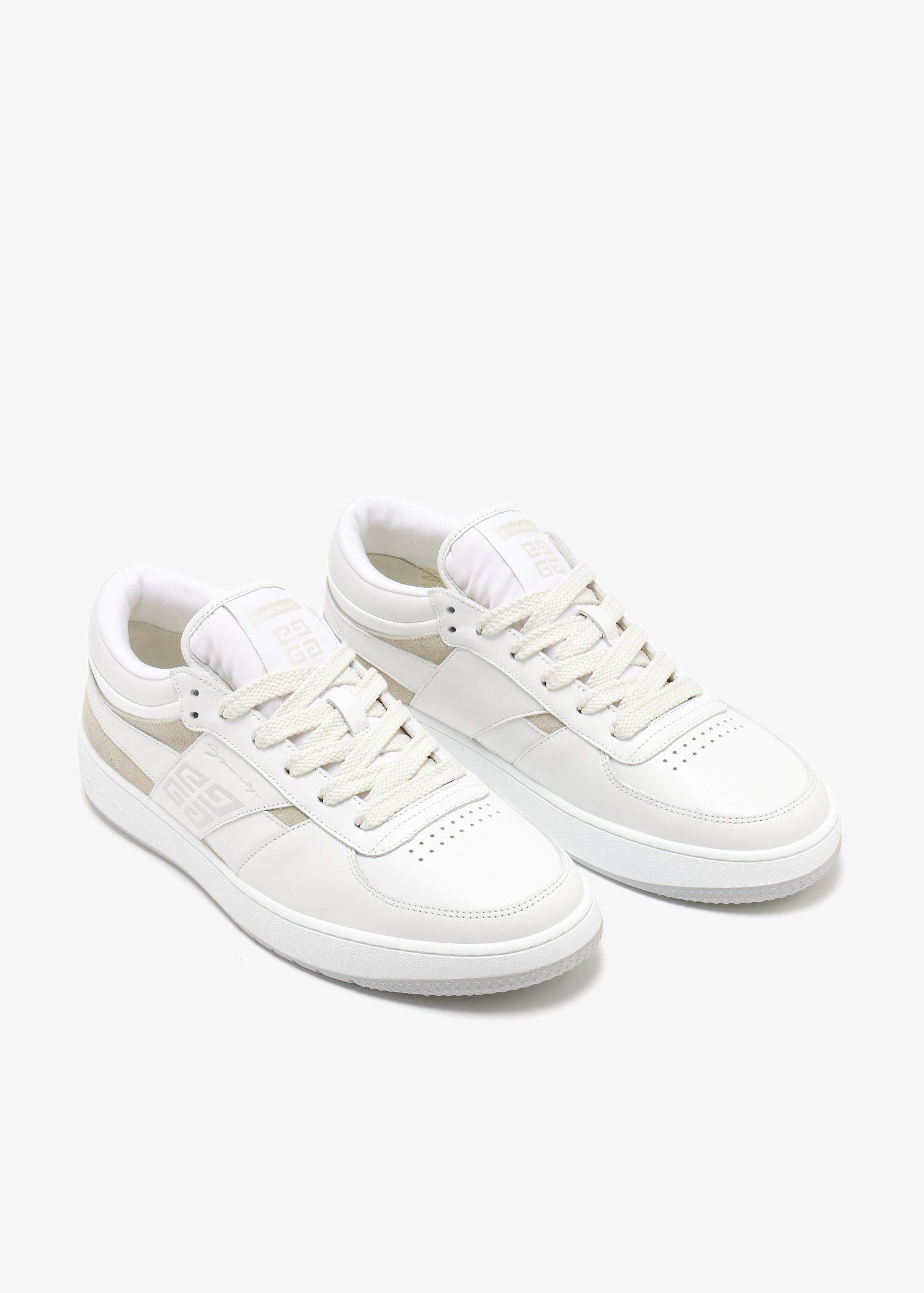 ★25SS Givenchy G MOVE ホワイト ラウンドトゥ ロゴ スニーカー Givenchy G Move sneakers for Men - White in UAE | Level Shoes