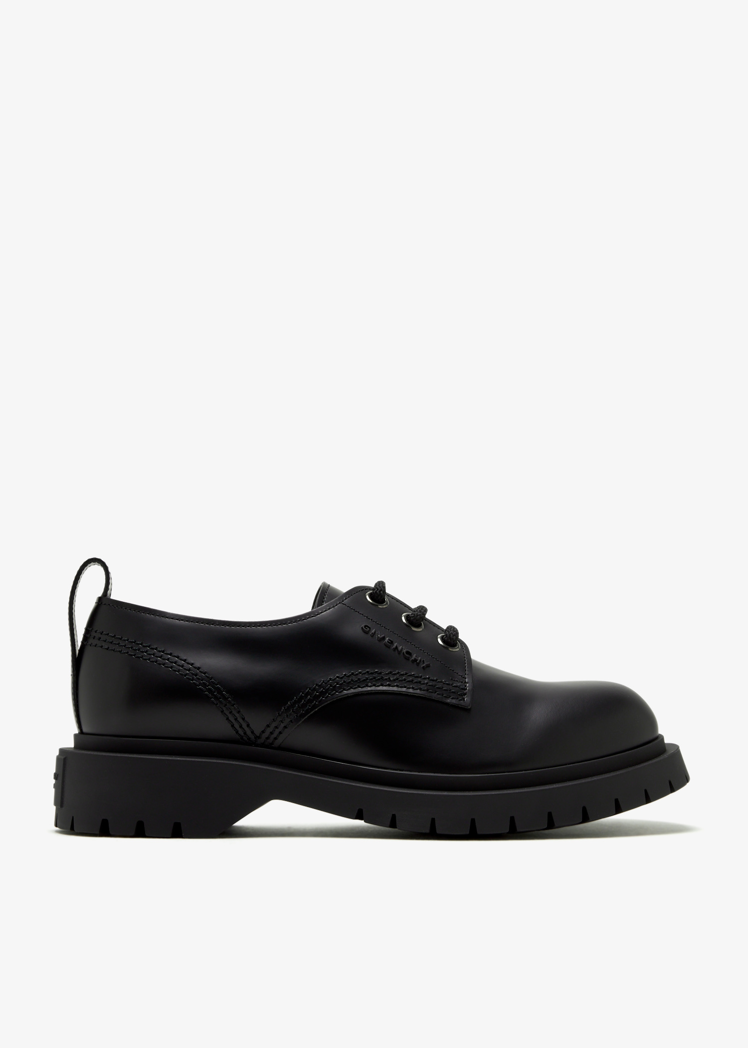 Givenchy Shoes Mens Size 9 Black Brogue Wingtip Derby Lug Sole Made in Italy Derbies in leather - black in - black - BE1017E2ET-001  main image 3