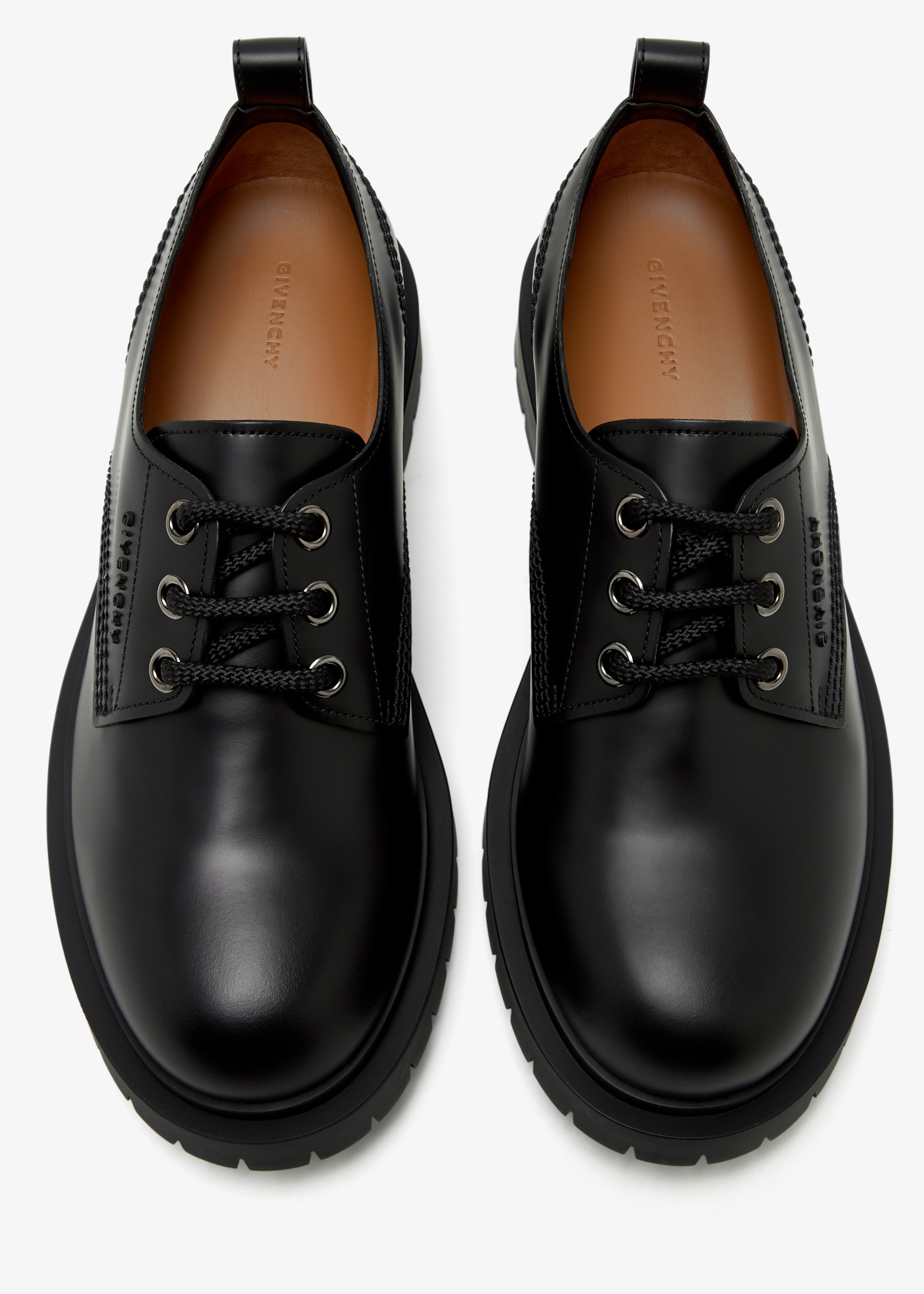 GIVENCHY ウイングチップ ダブルベルトレザー ダービーシューズ42