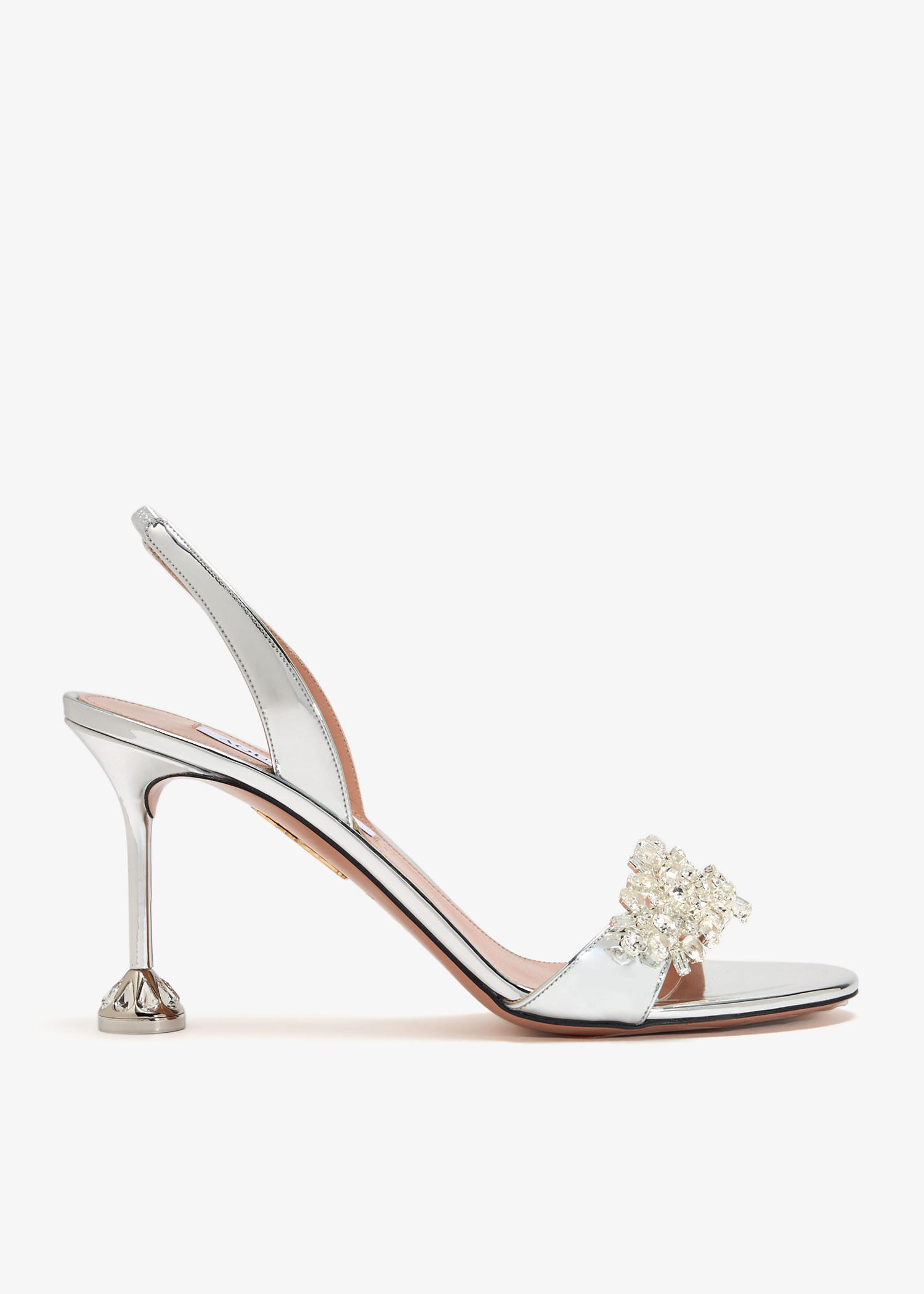 Aquazzura Belle Nuit 85 slingback sandals for Women - Silver