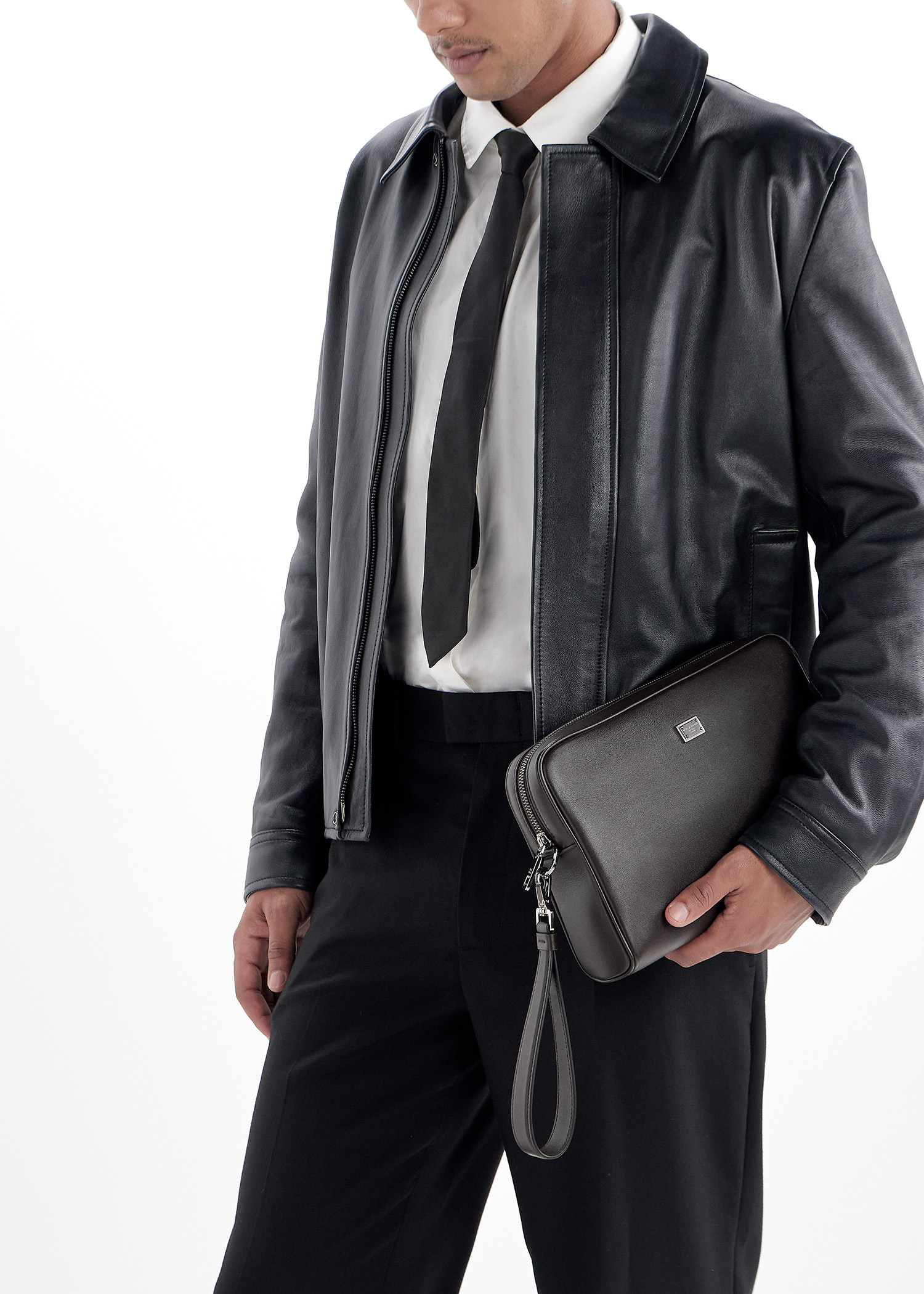 Dolce&Gabbana Calfskin pouch for Men - Brown in UAE | Level