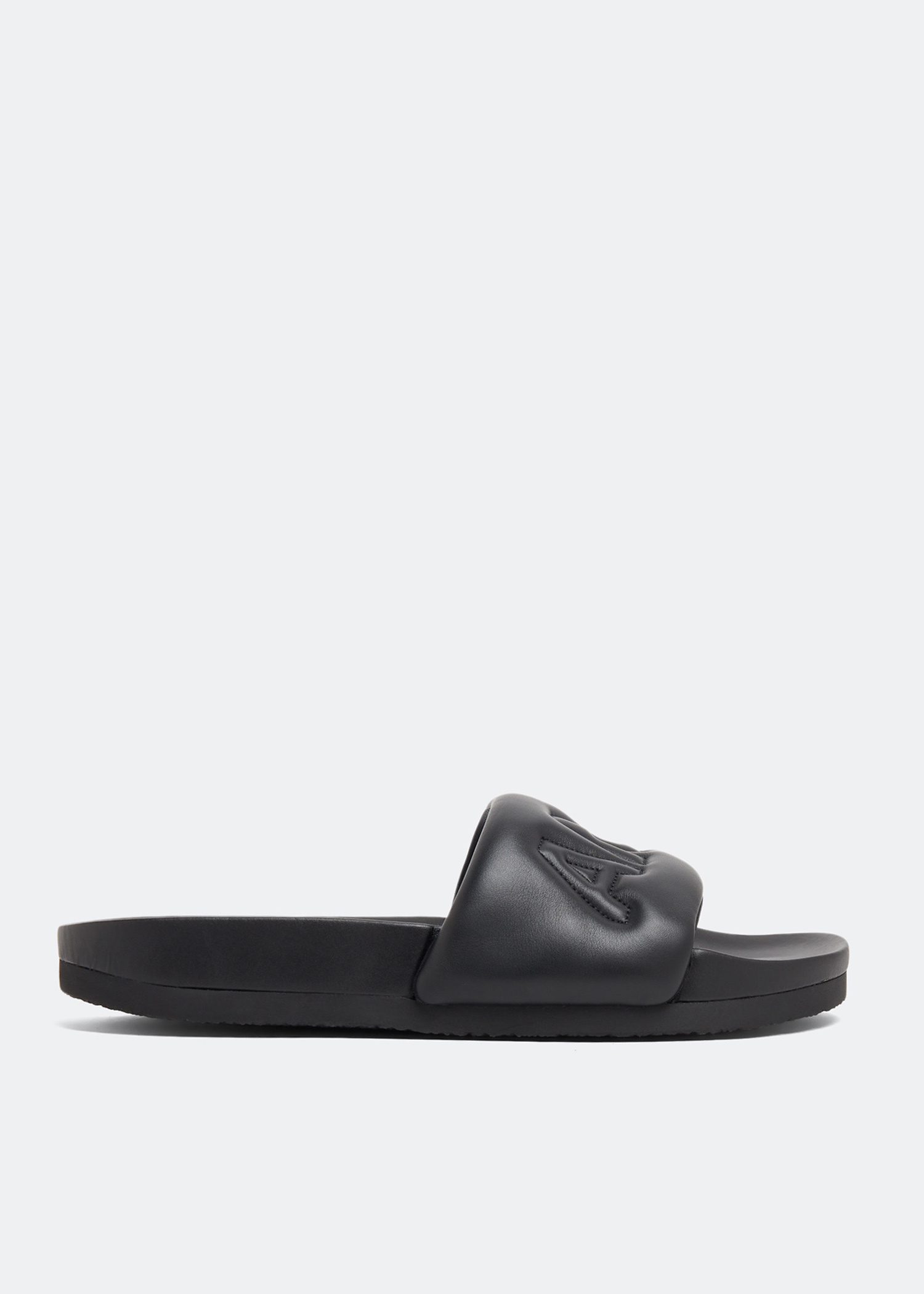 サンダル・ミュール AMBUSH FW21 RUBBER SLIDE SANDALS (BWIC002_F21MAT0016000) Ambush Quilted leather slide sandals for Men - Black in UAE