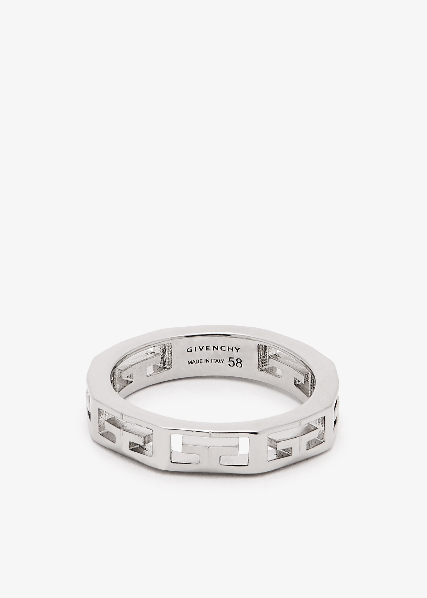 Givenchy 2G ring for Men - Silver in KSA | Level Shoes