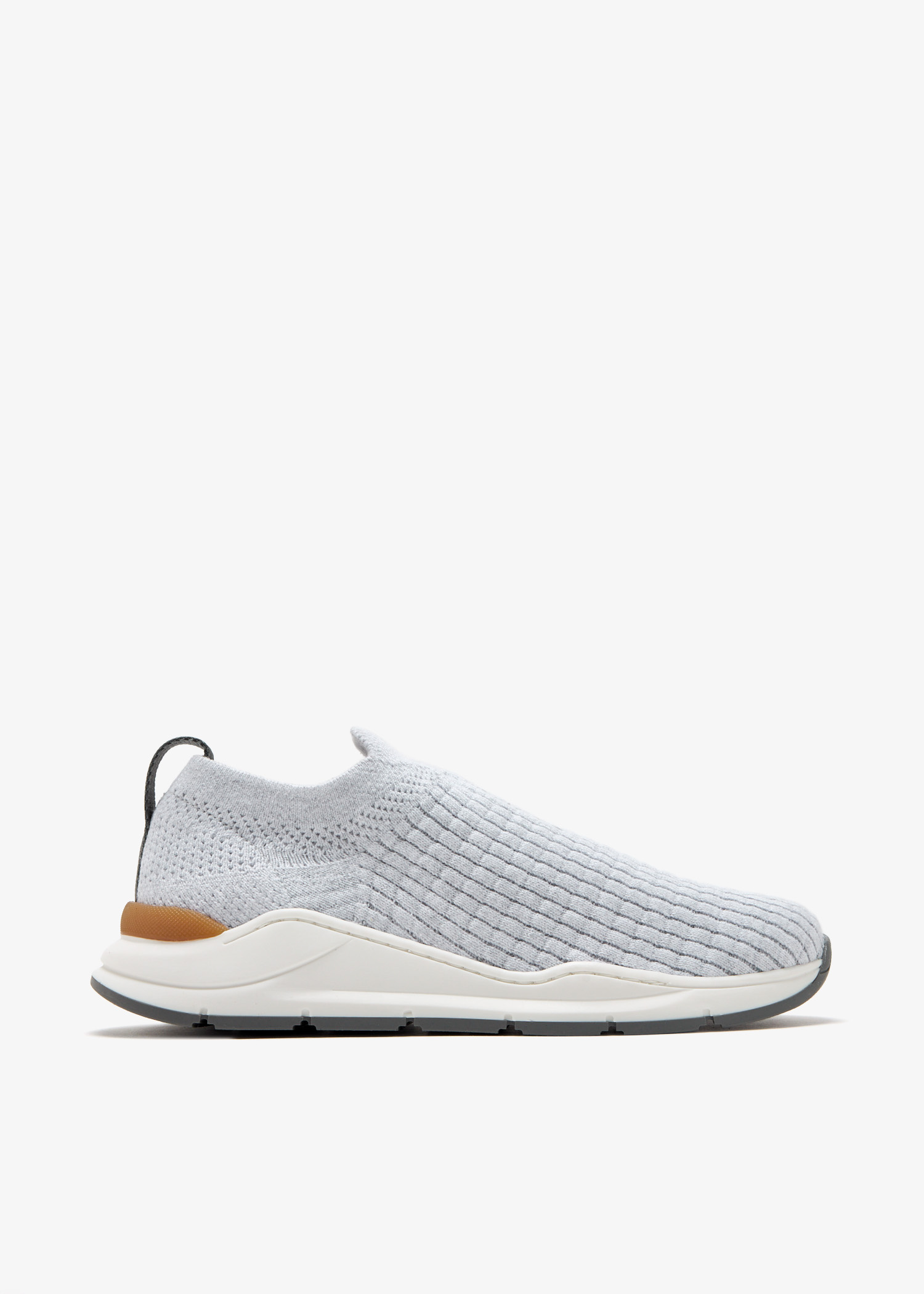 Brunello Cucinelli Logo knit sneakers for Boy - Grey in UAE