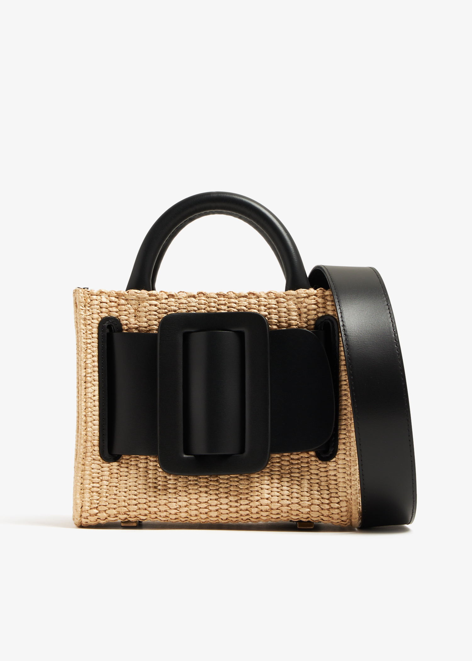 Leather Boyy Bobby 18 Raffia Boyy Bobby 50 Natural Raffia Bag In