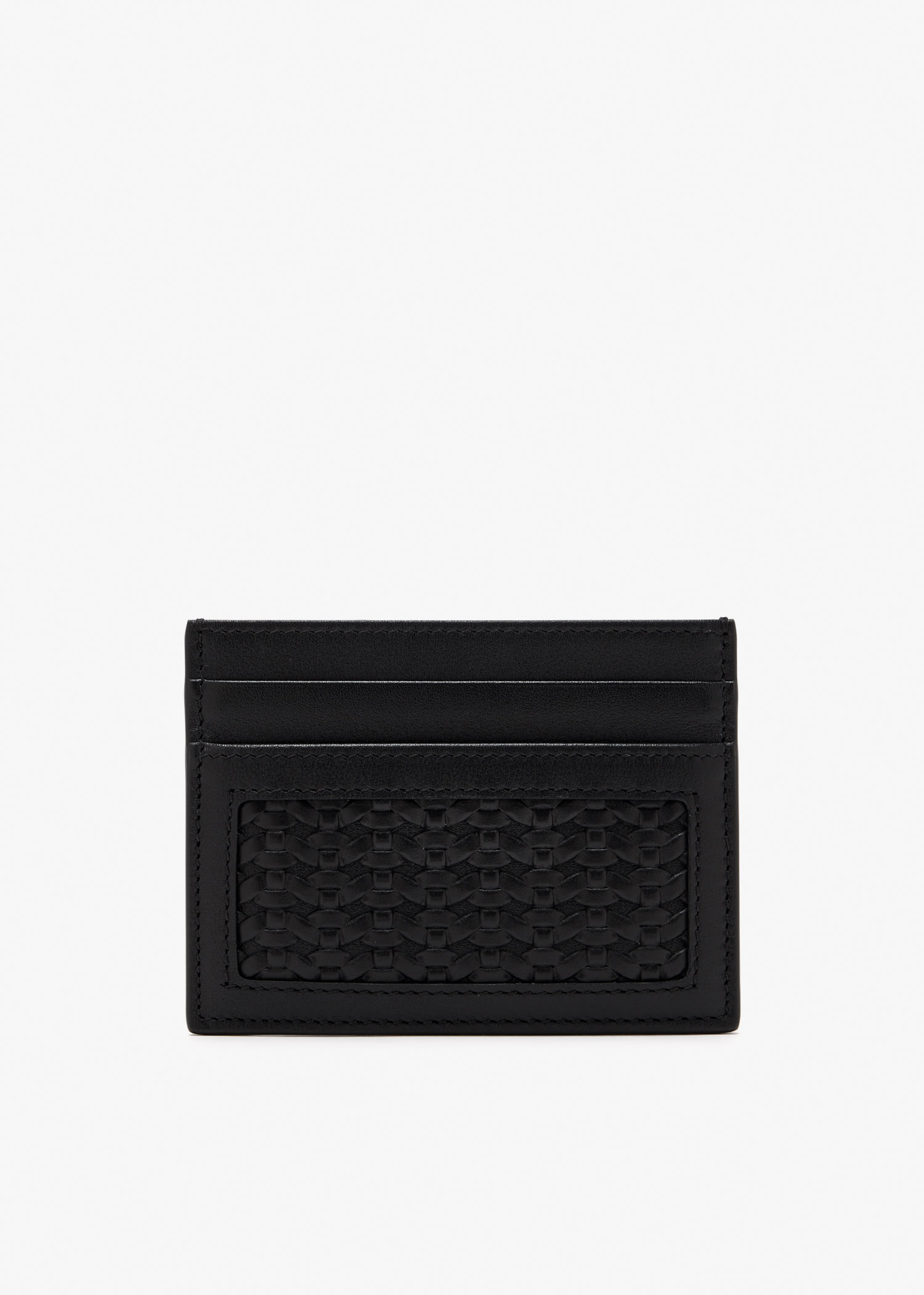 Dolce&Gabbana Woven card holder for Men - Black in UAE | Level Shoes
