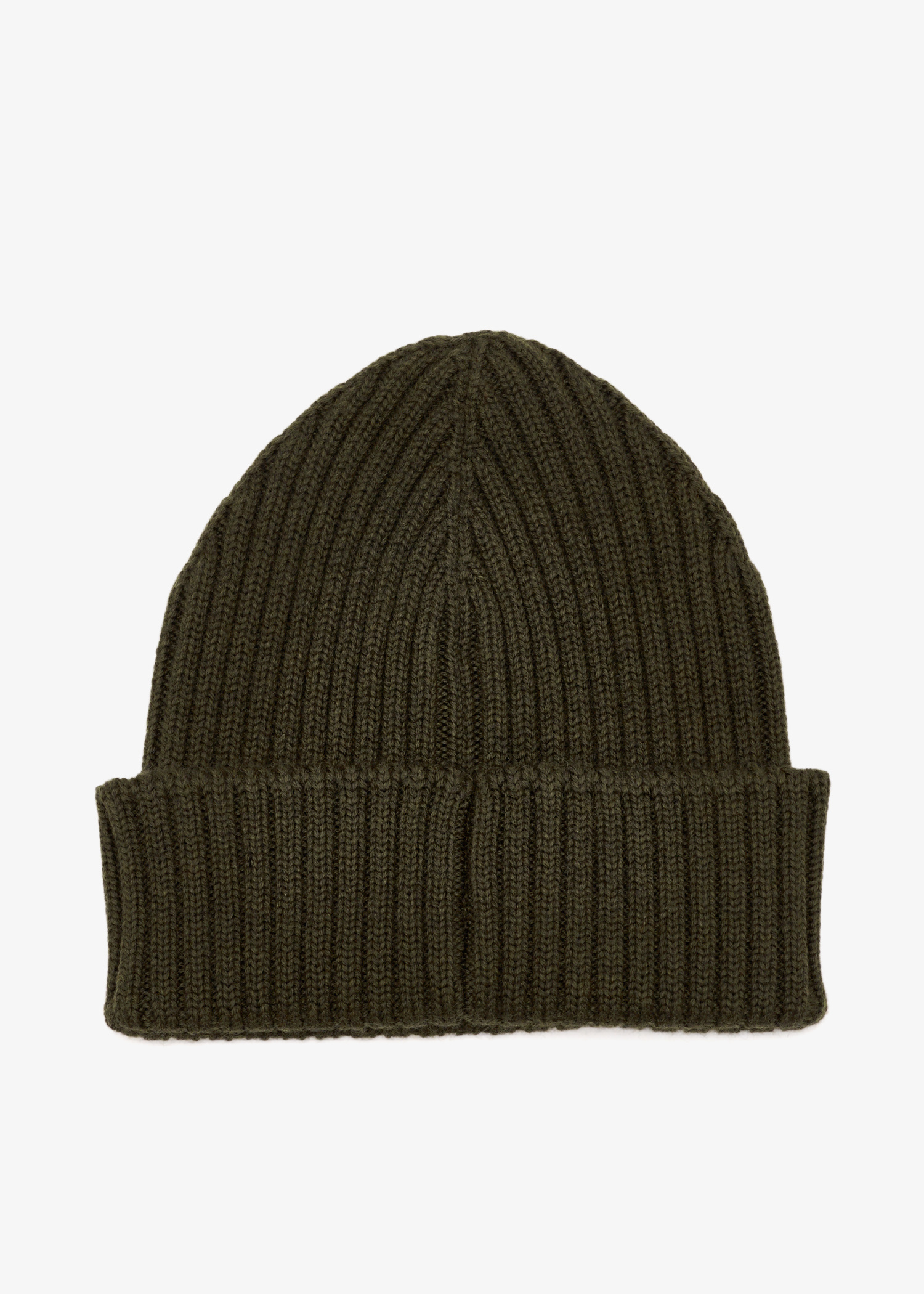 Givenchy  Olive Green Ribbed wool Beanie Montagna | Olive Green Chunky Knitted Rib Beanie | In stock  main image 2