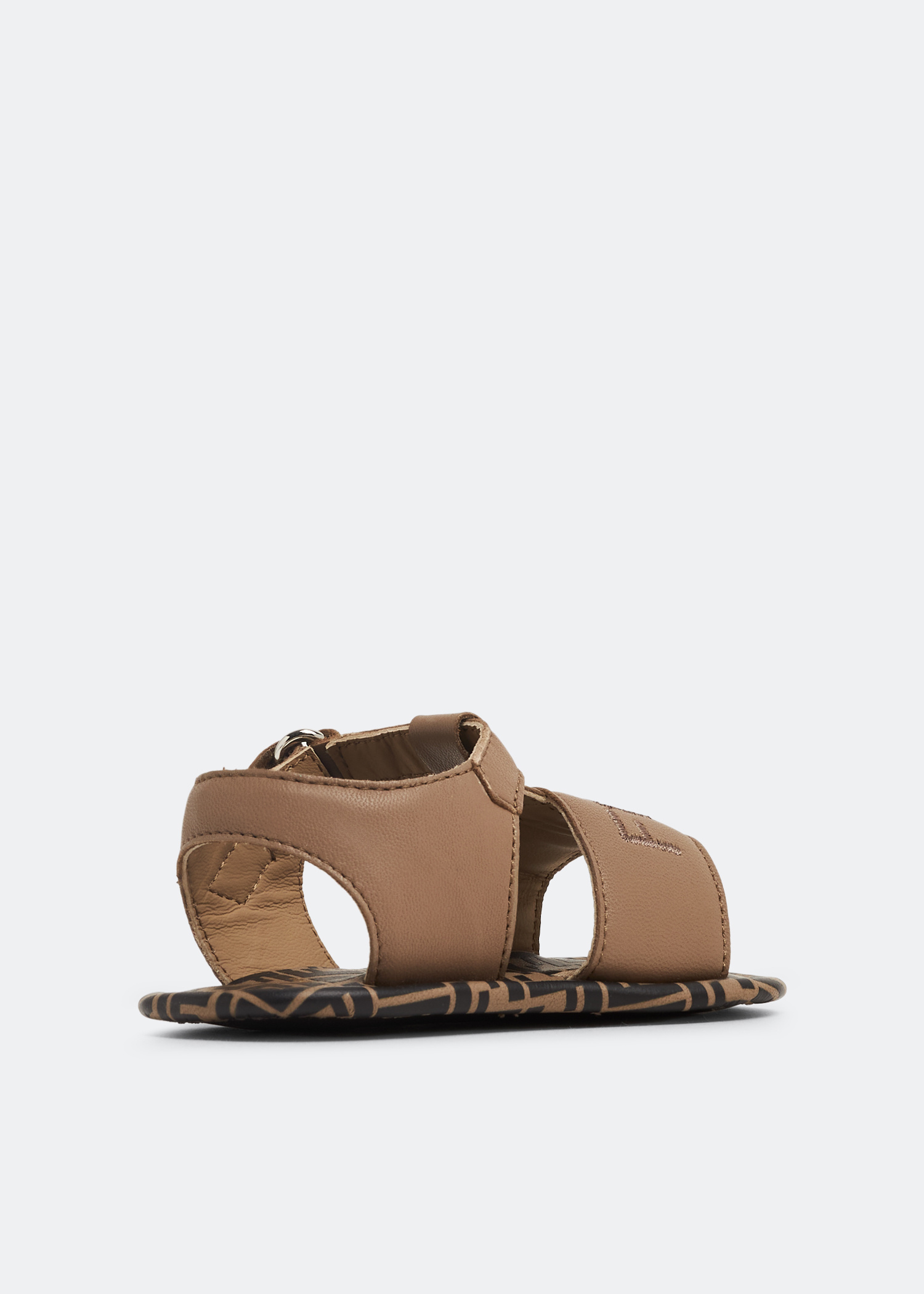 FENDI Logo sandals for Baby - Brown in UAE | Level Shoes