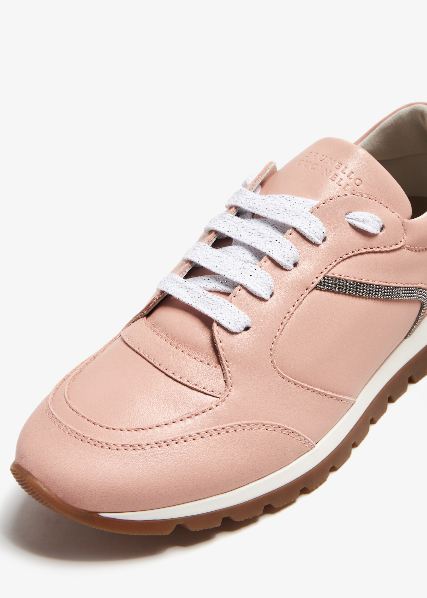 Brunello Cucinelli Monili Calfskin sneakers for Girl - Pink