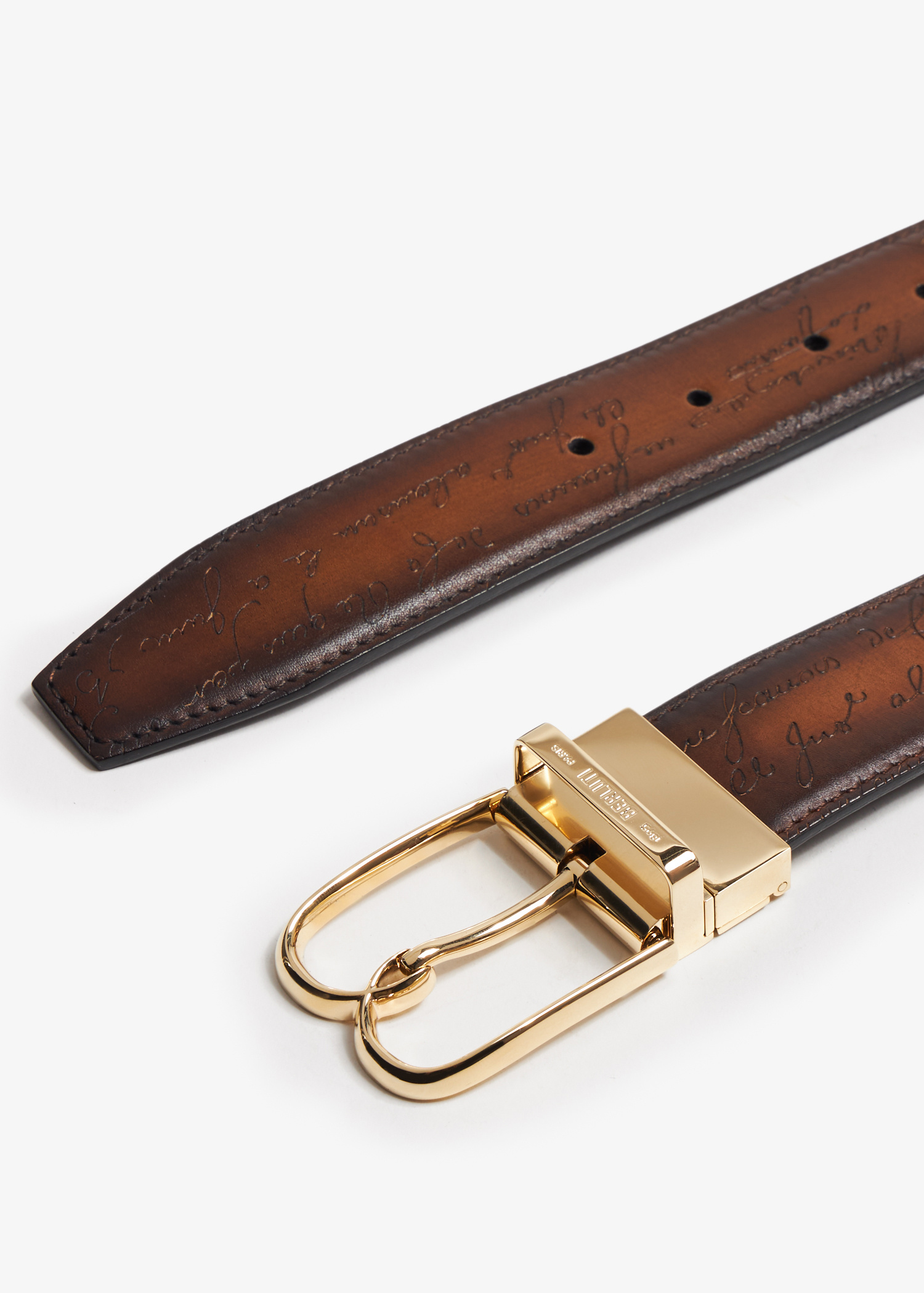 Berluti reversible calligraphic logo Accessories belt Leather Beige Versatile Reversible Belt | Berluti PT main image 4